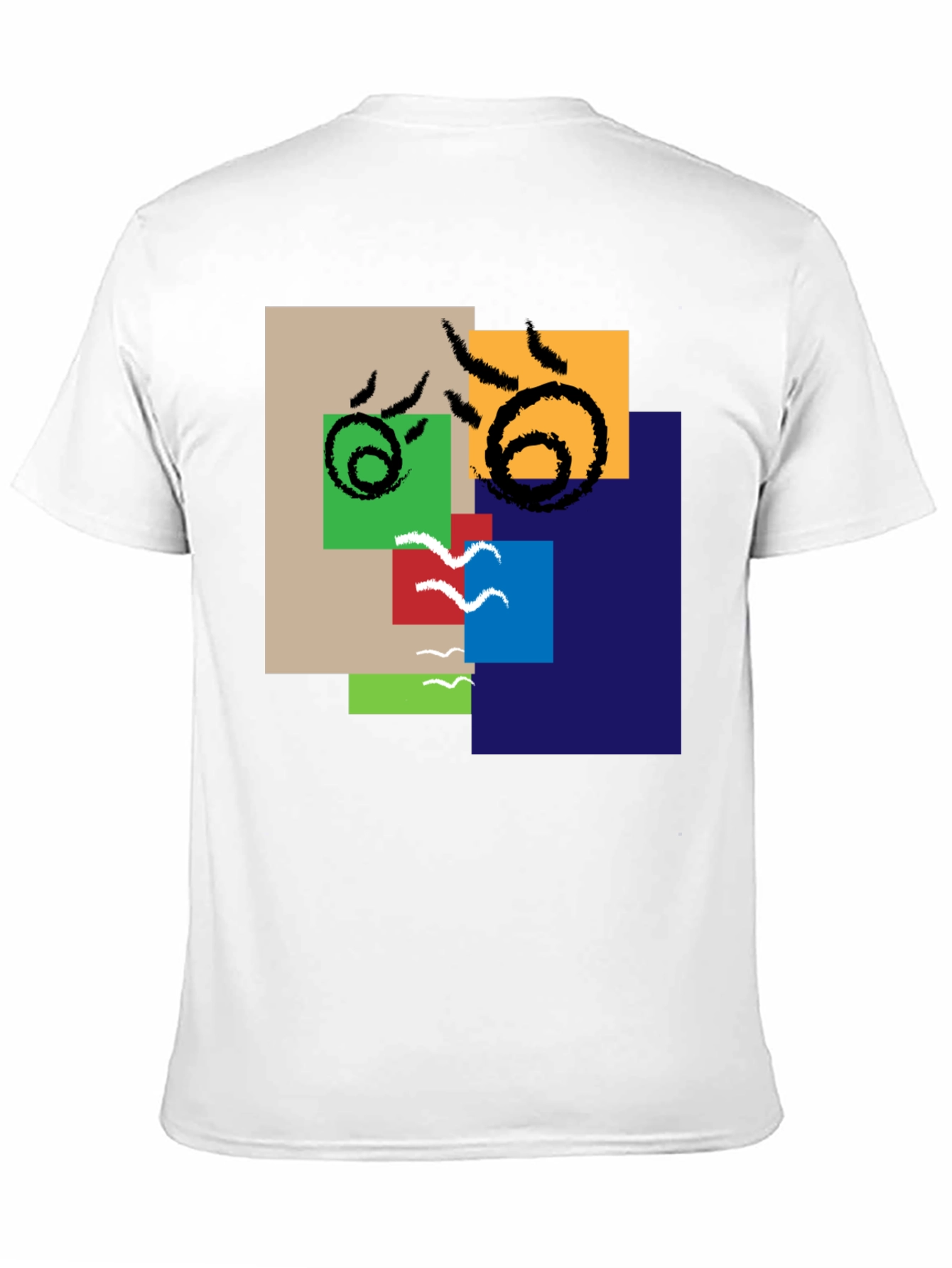 Abstract Squares Graphic Tee - Modern Art Shirt
