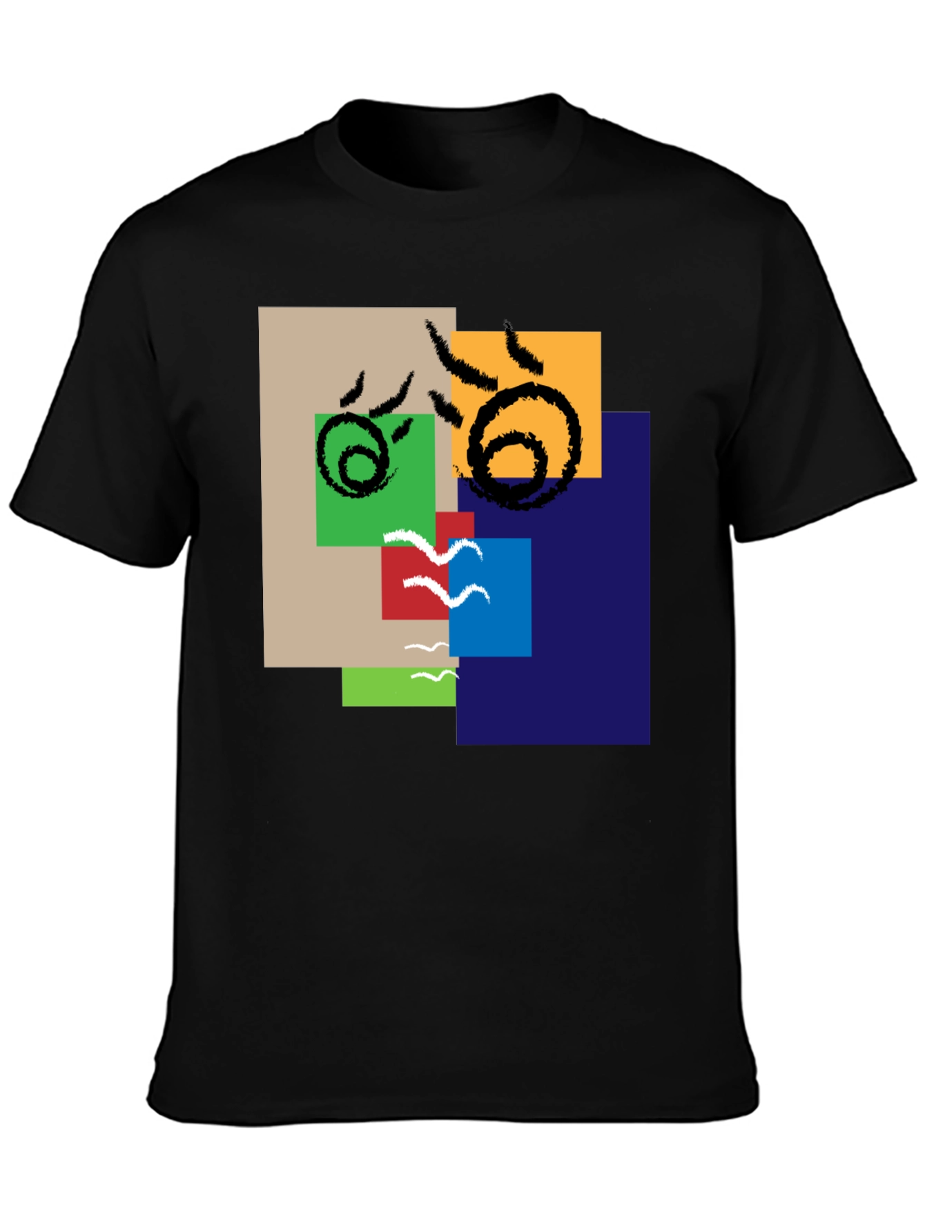 Abstract Squares Graphic Tee - Modern Art Shirt