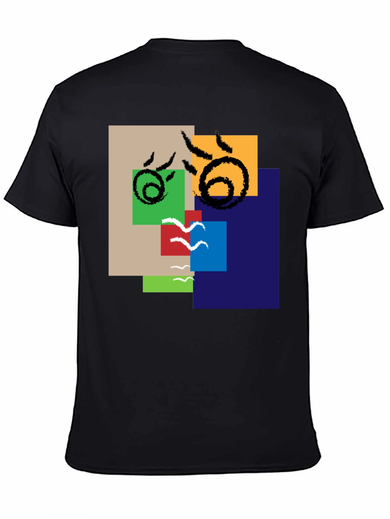 Abstract Squares Graphic Tee - Modern Art Shirt