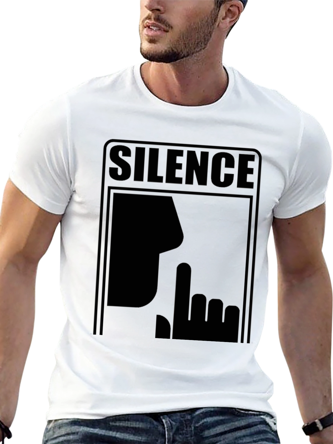 Silence Graphic Tee - Mens Black T-Shirt