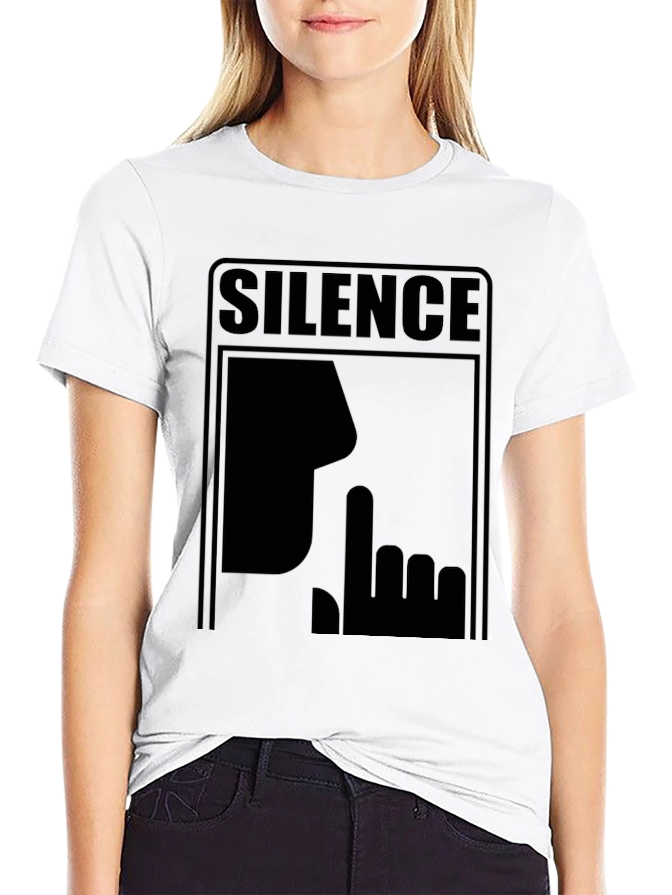 Silence Graphic Tee - Mens Black T-Shirt