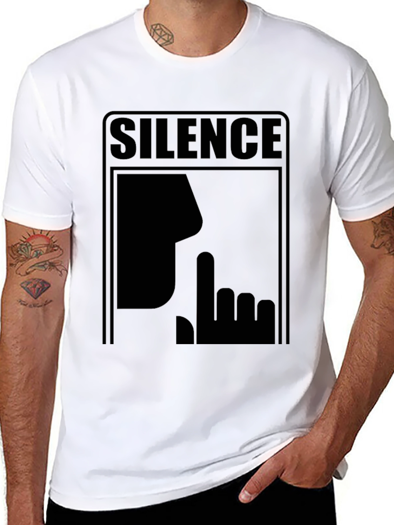Silence Graphic Tee - Mens Black T-Shirt