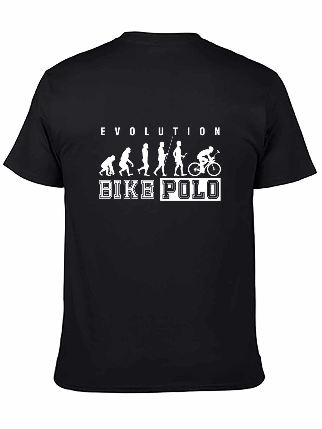 Evolution of Bike Polo Black T-Shirt