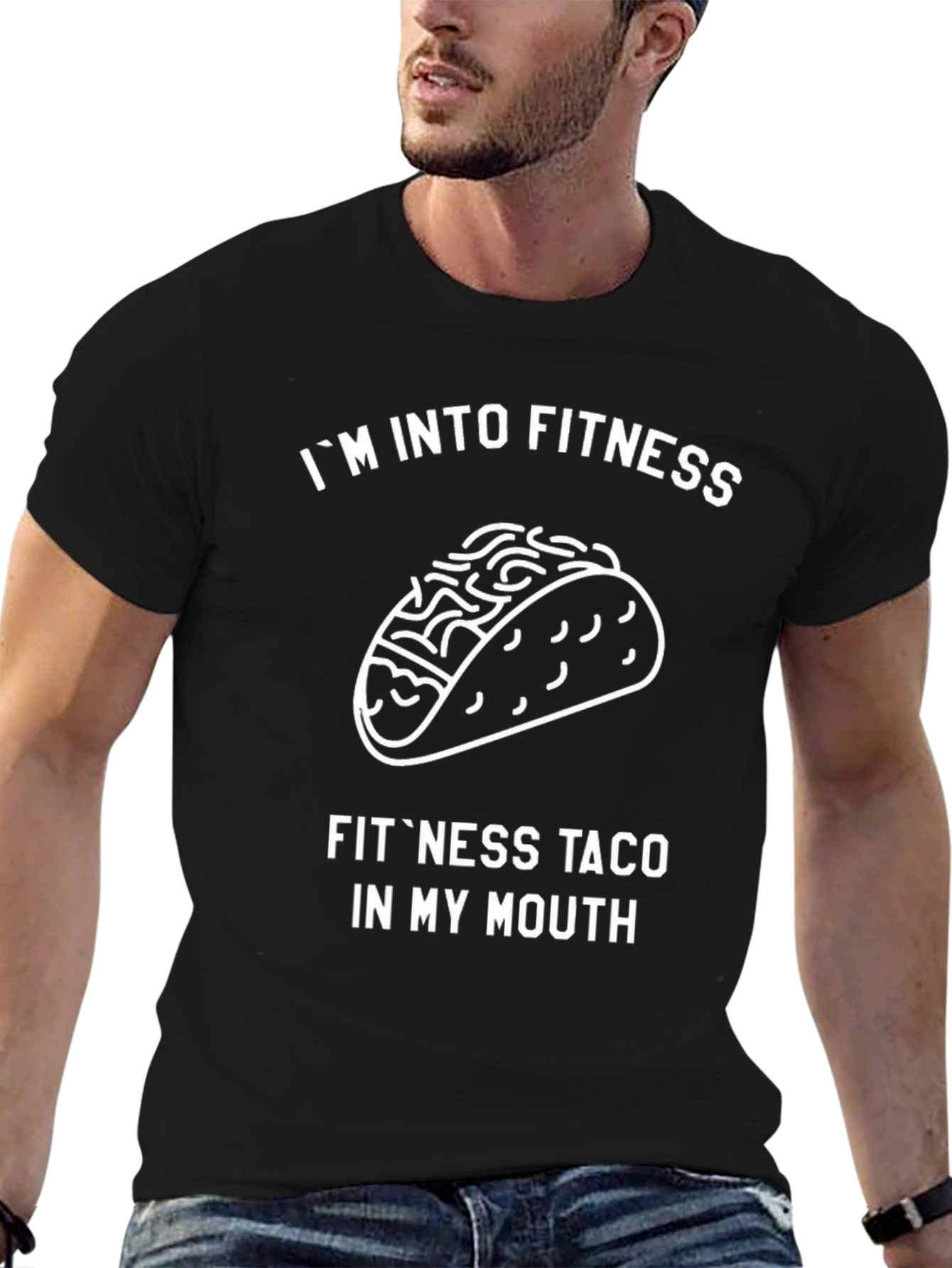 Fitness Taco Graphic Tee - Mens Black T-Shirt