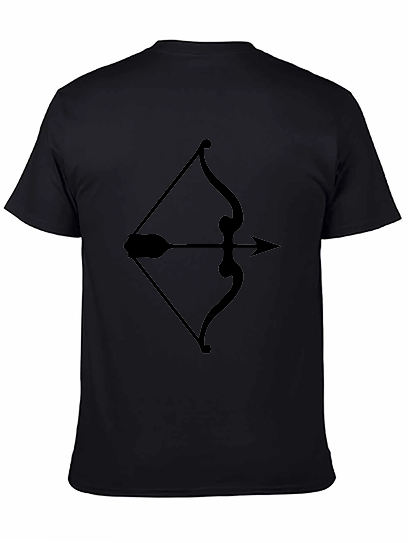 Archery Bow and Arrow Graphic Tee - Black T-Shirt