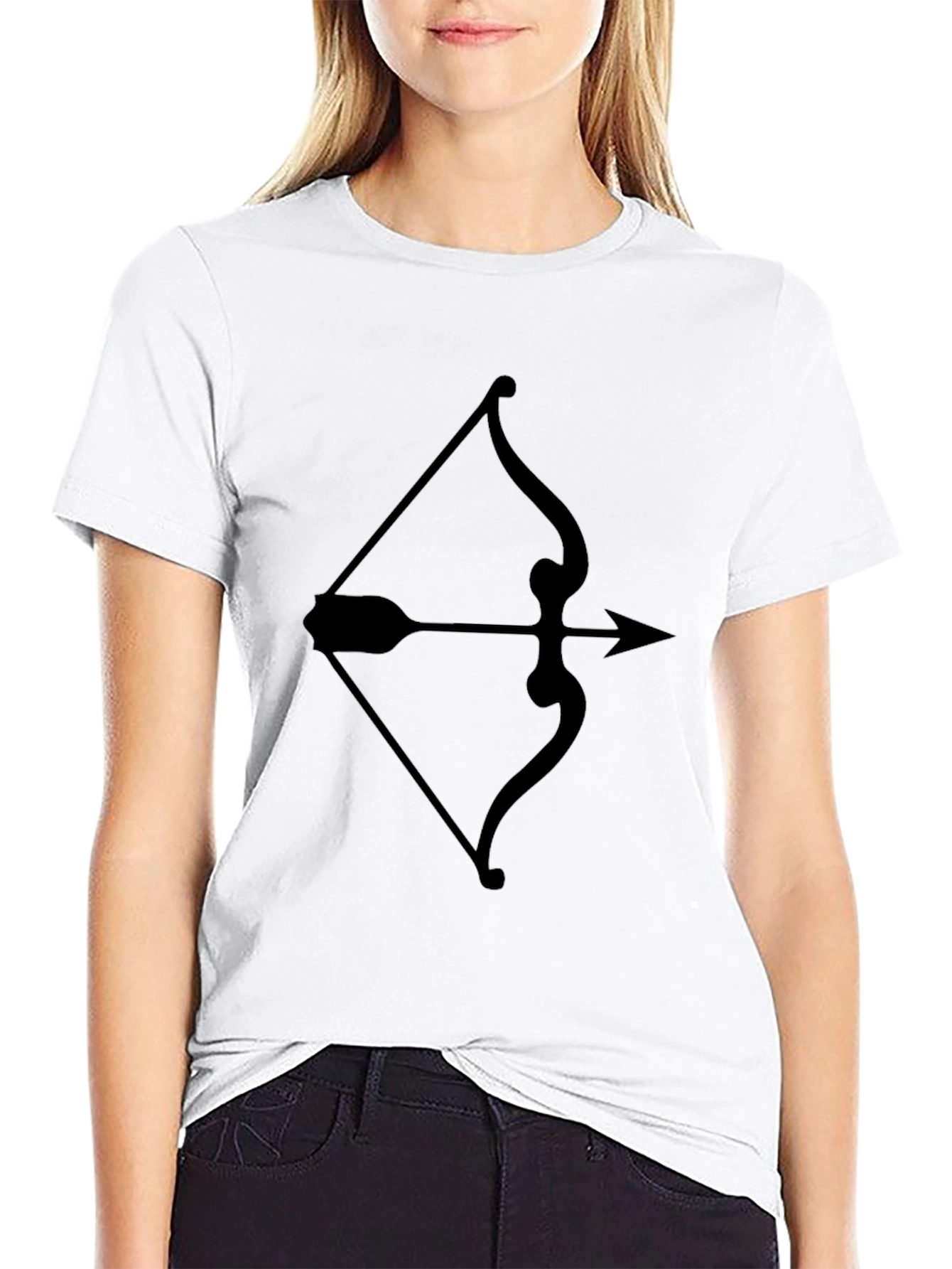 Archery Bow and Arrow Graphic Tee - Black T-Shirt