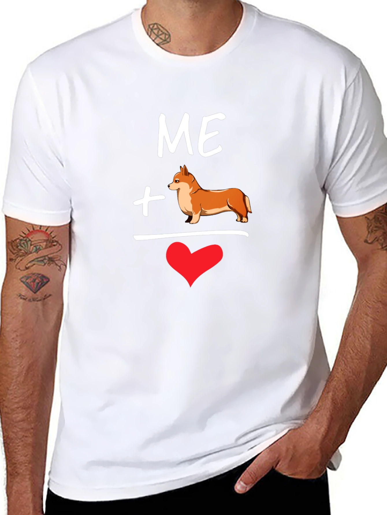 Me Plus Corgi Equals Love T-Shirt