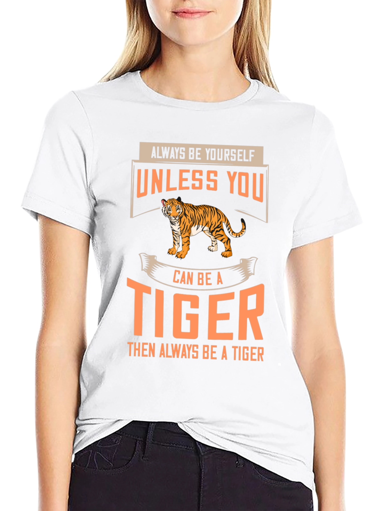 Always Be a Tiger Graphic T-Shirt - Black