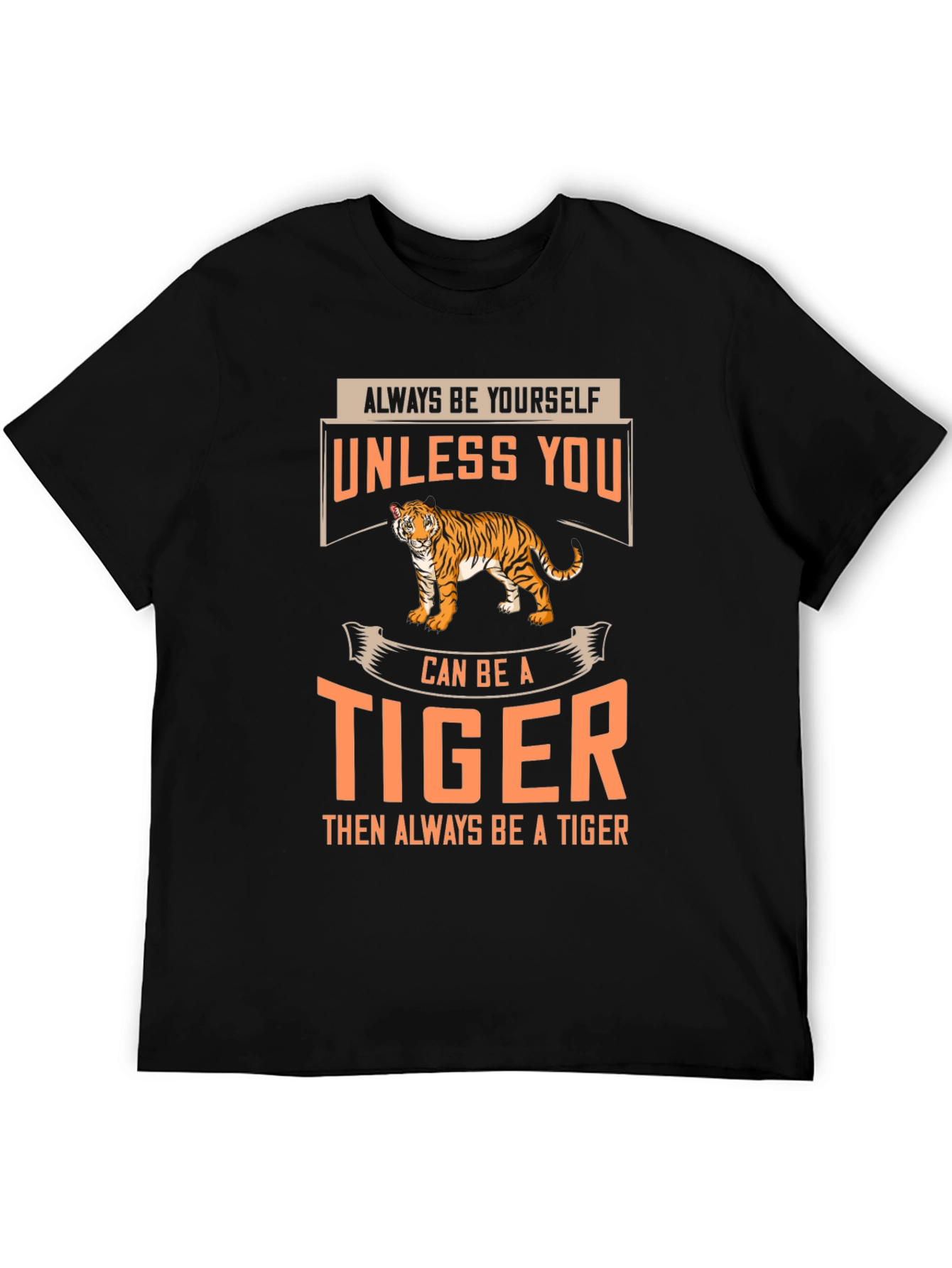 Always Be a Tiger Graphic T-Shirt - Black