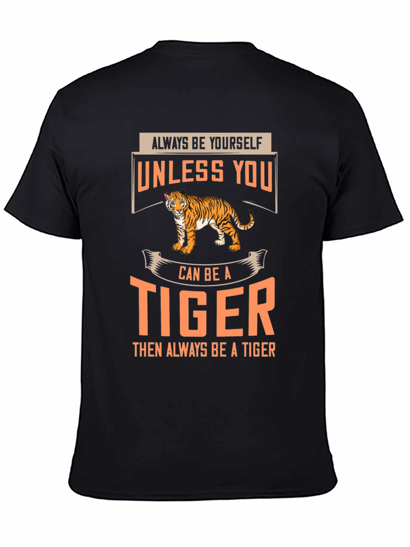 Always Be a Tiger Graphic T-Shirt - Black