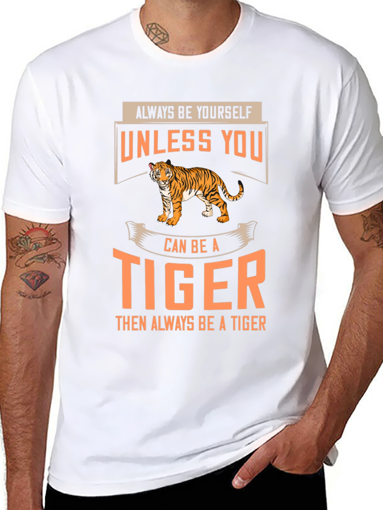 Always Be a Tiger Graphic T-Shirt - Black