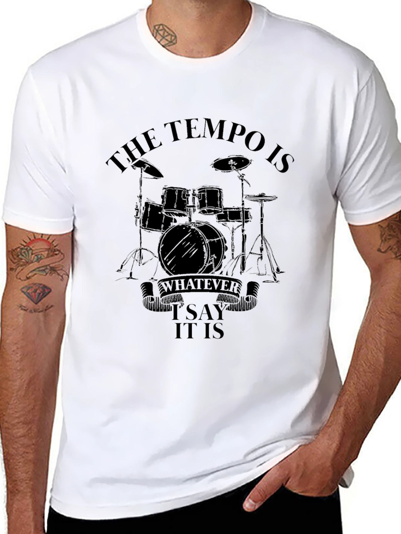 Tempo Drummer Black T-Shirt