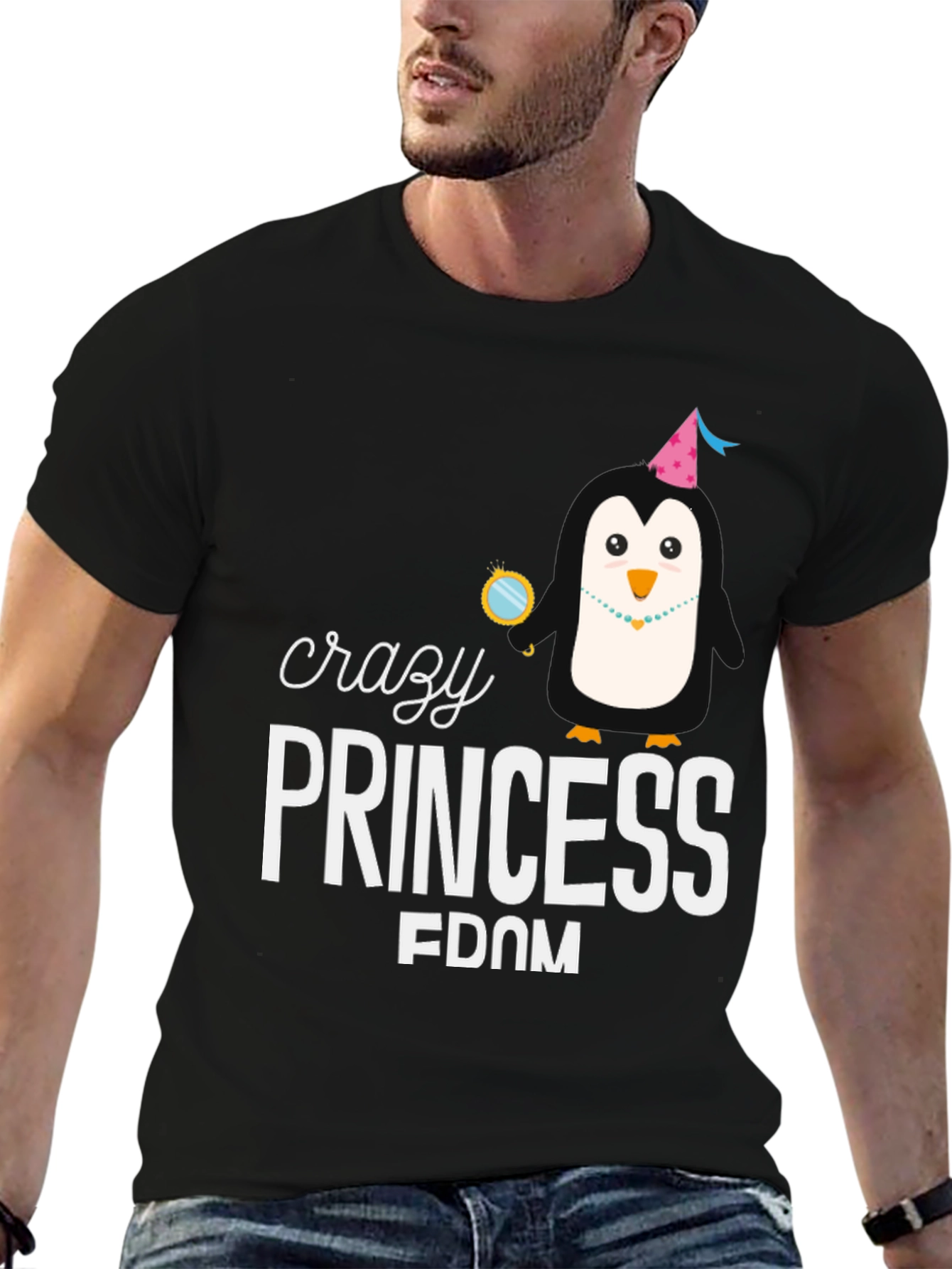 Crazy Princess Penguin Graphic Tee