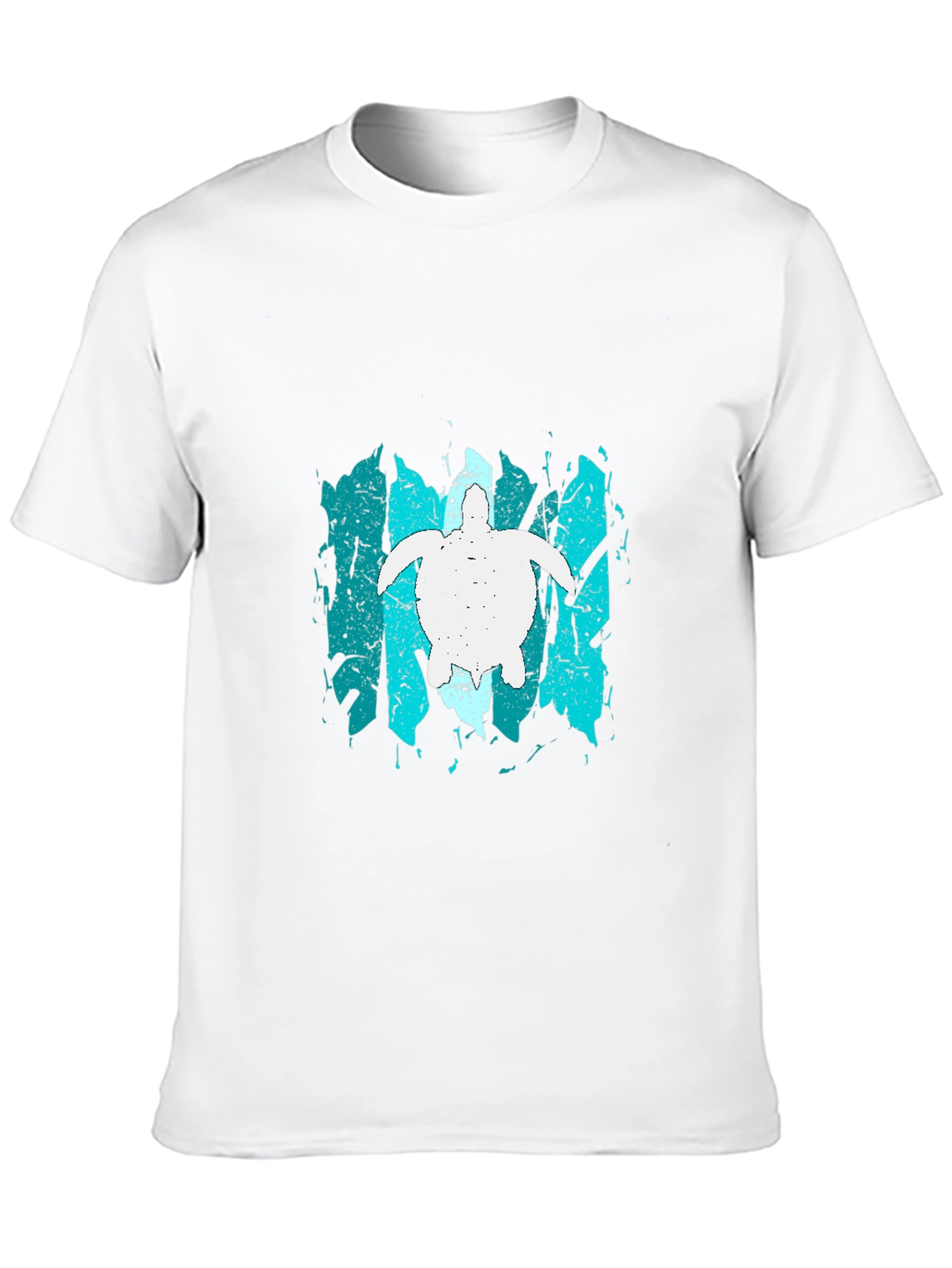 Turtle Graphic Tee - Black Cotton Casual Top