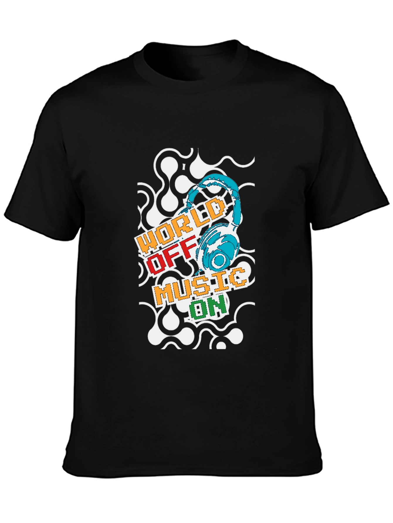 World Off Music On Graphic T-Shirt