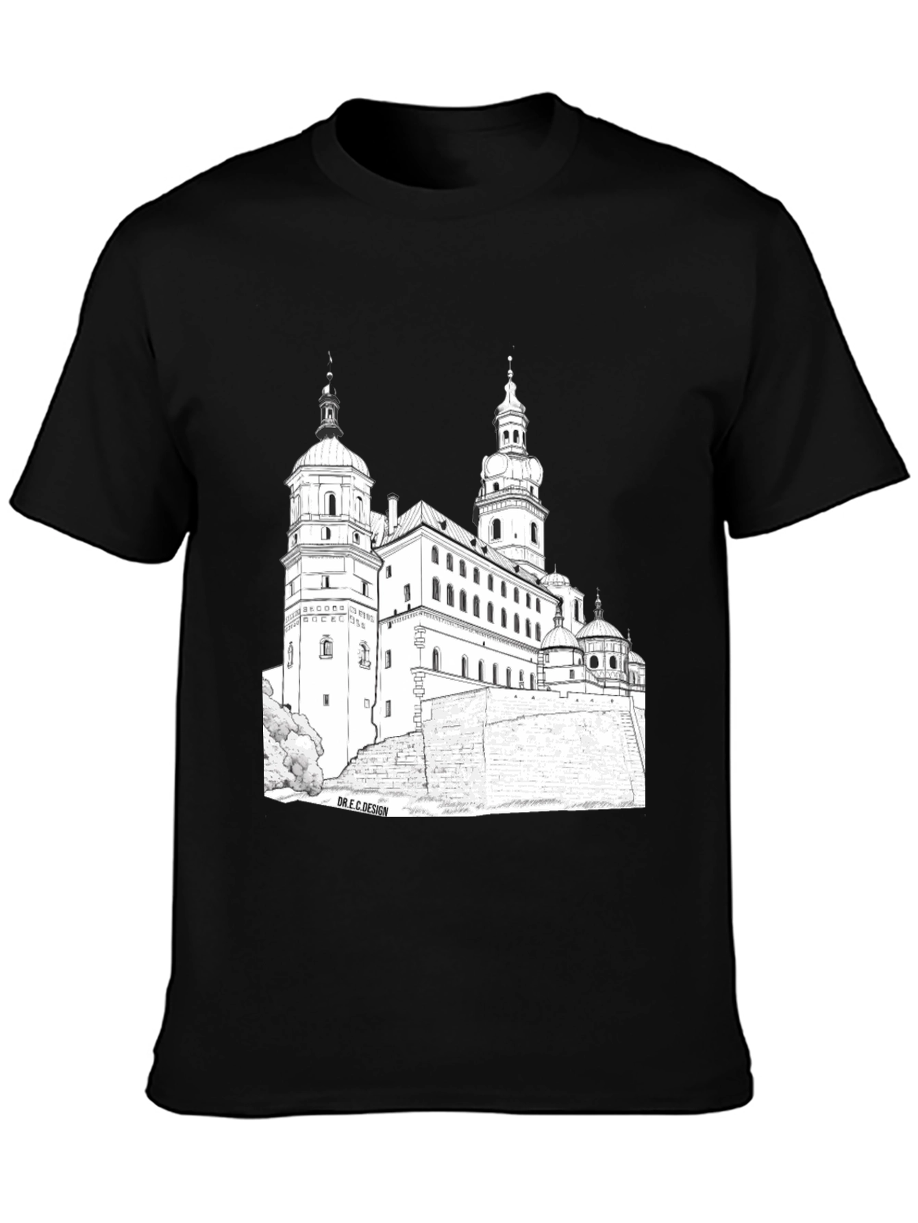 Wawel Castle Black Graphic Tee