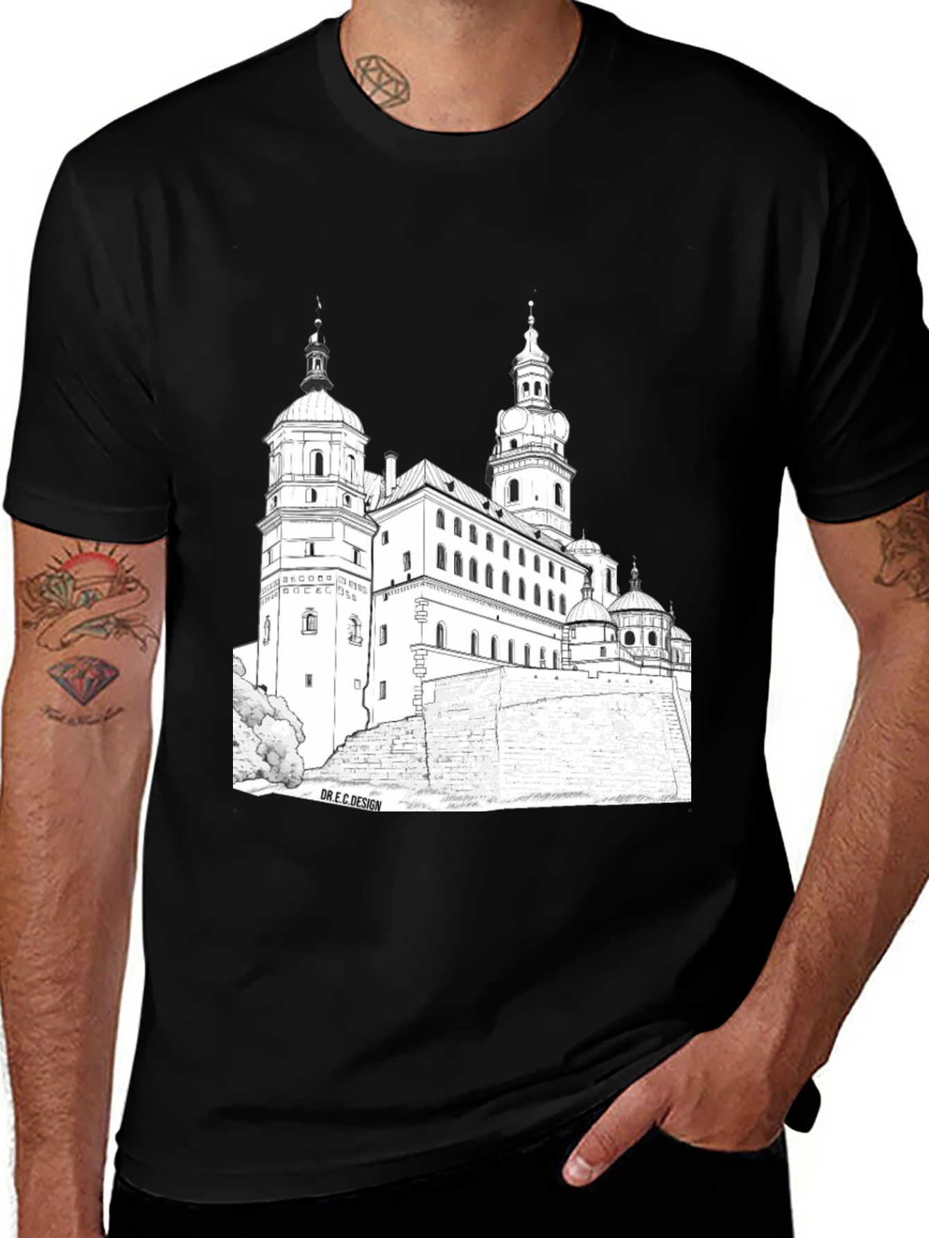 Wawel Castle Black Graphic Tee