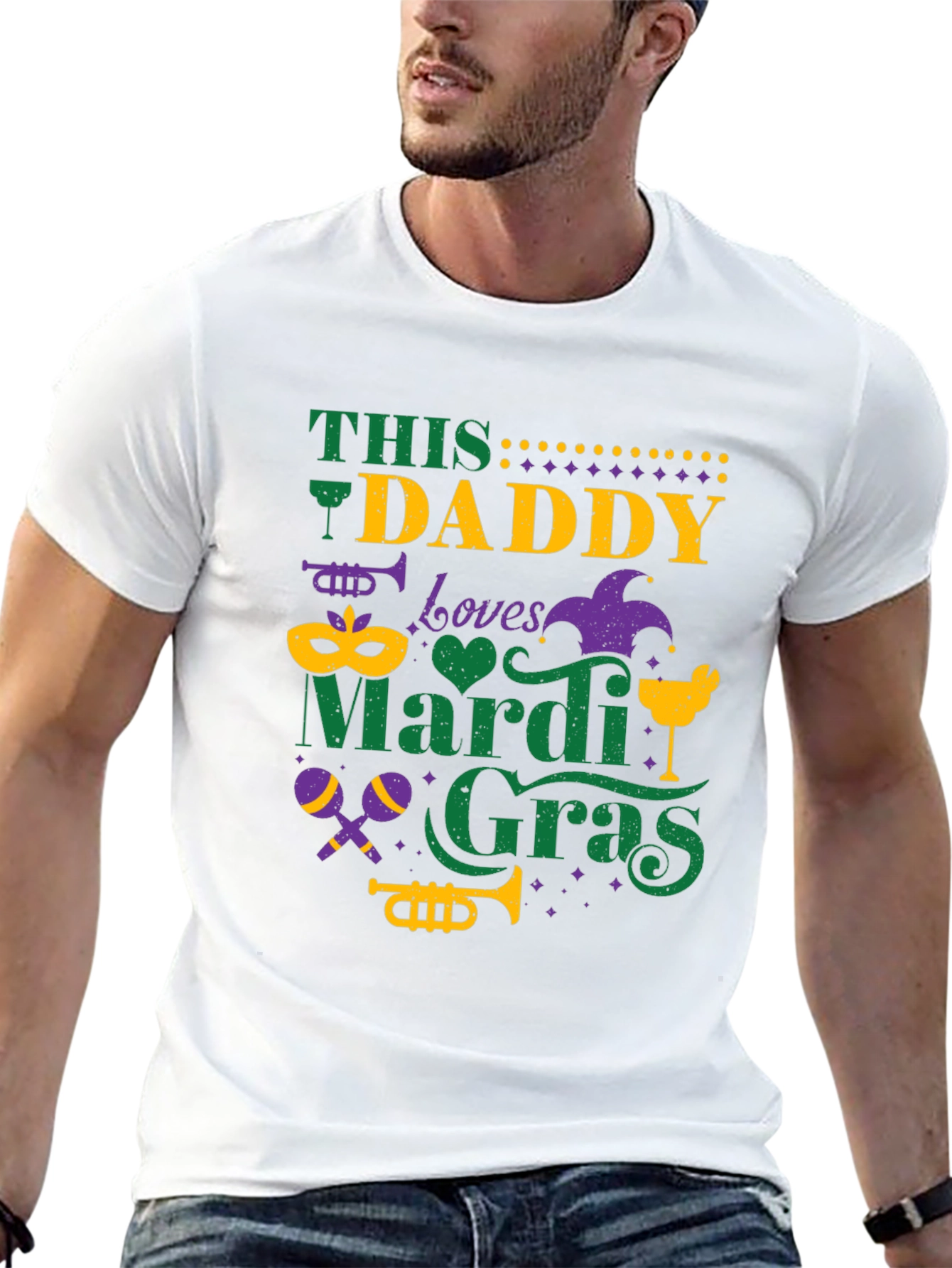 Mardi Gras Daddy Graphic T-Shirt