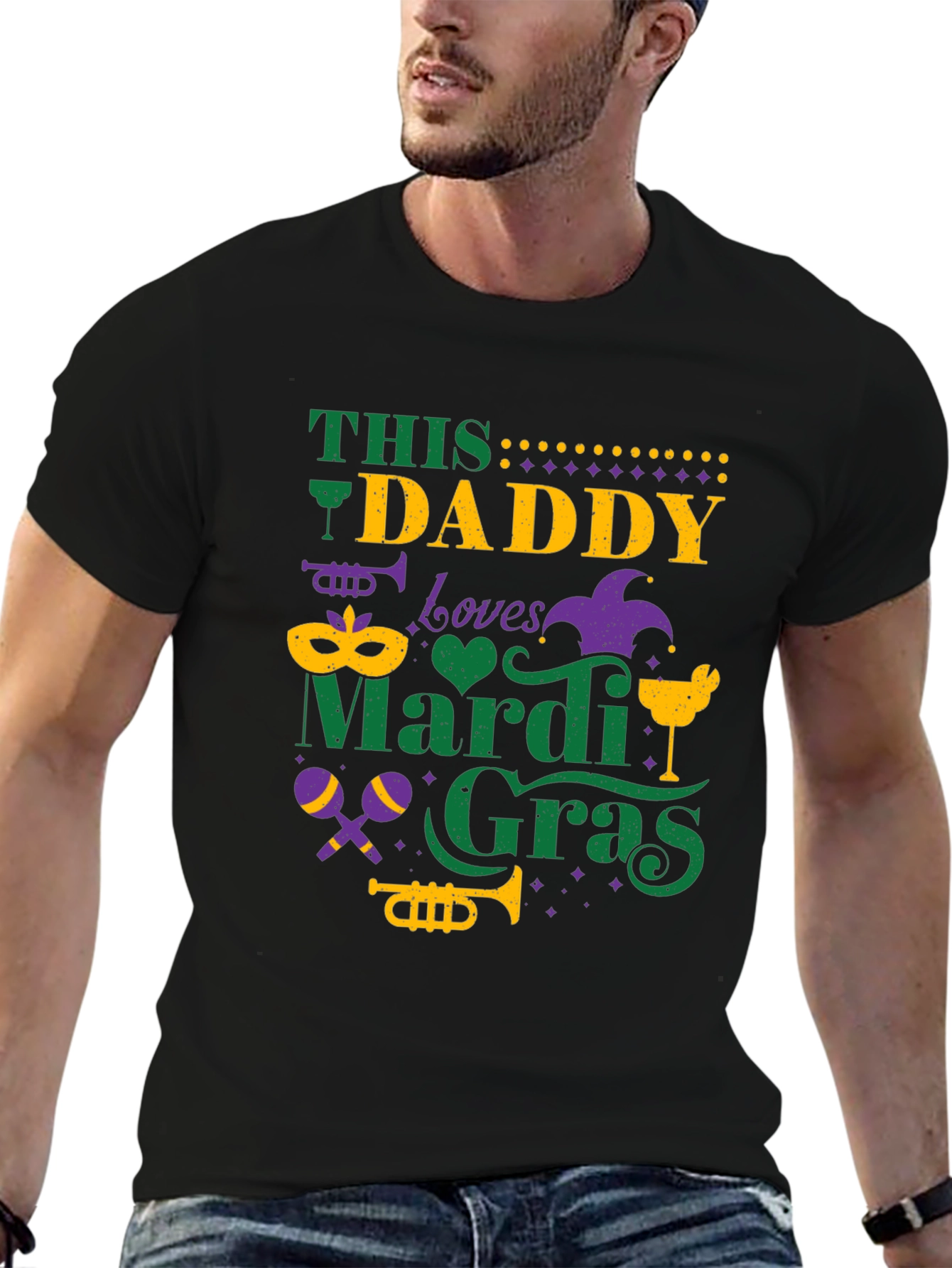 Mardi Gras Daddy Graphic T-Shirt
