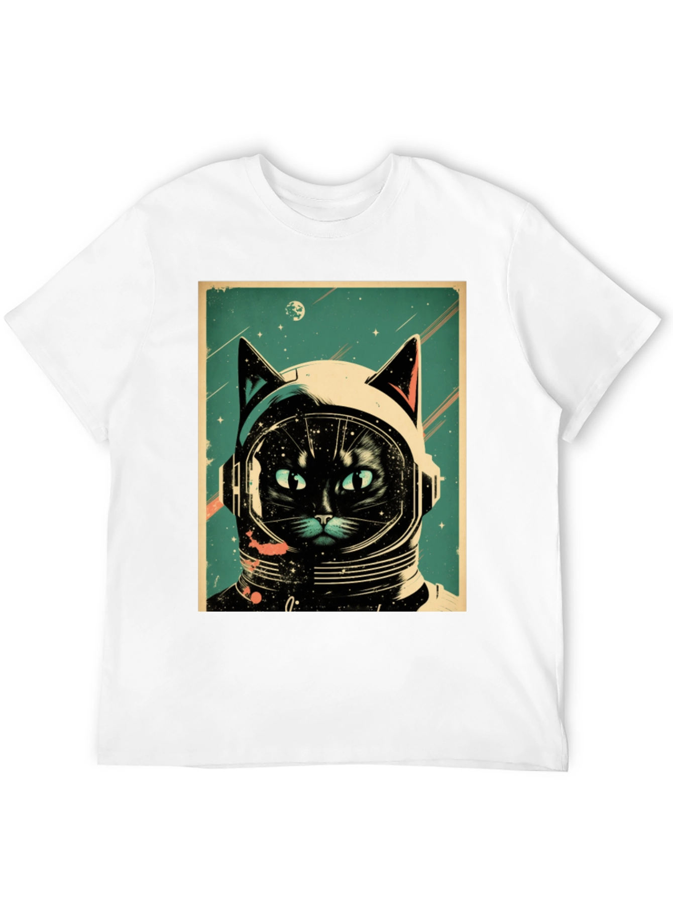 Space Cat T-Shirt: Astronaut Kitty Design