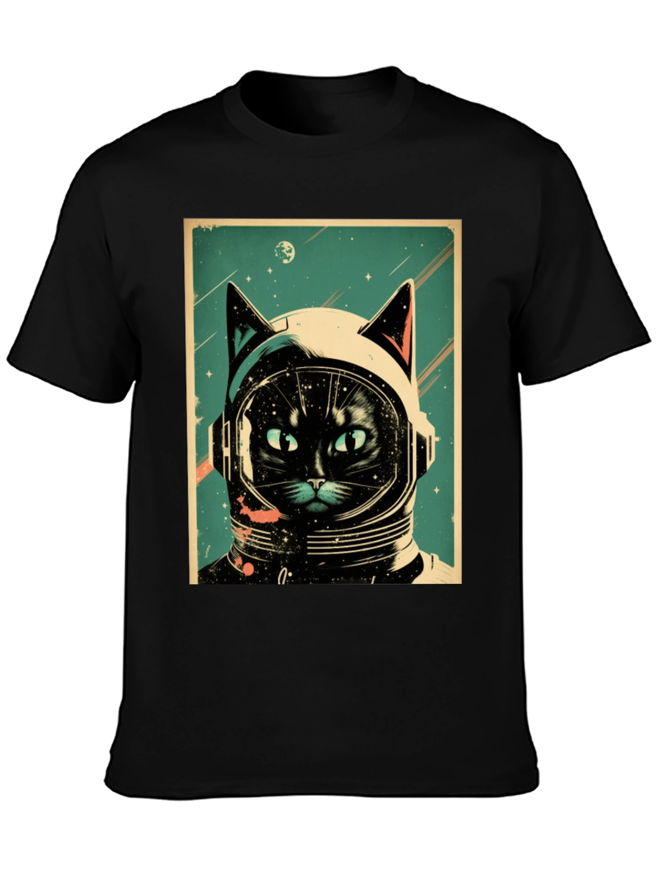 Space Cat T-Shirt: Astronaut Kitty Design