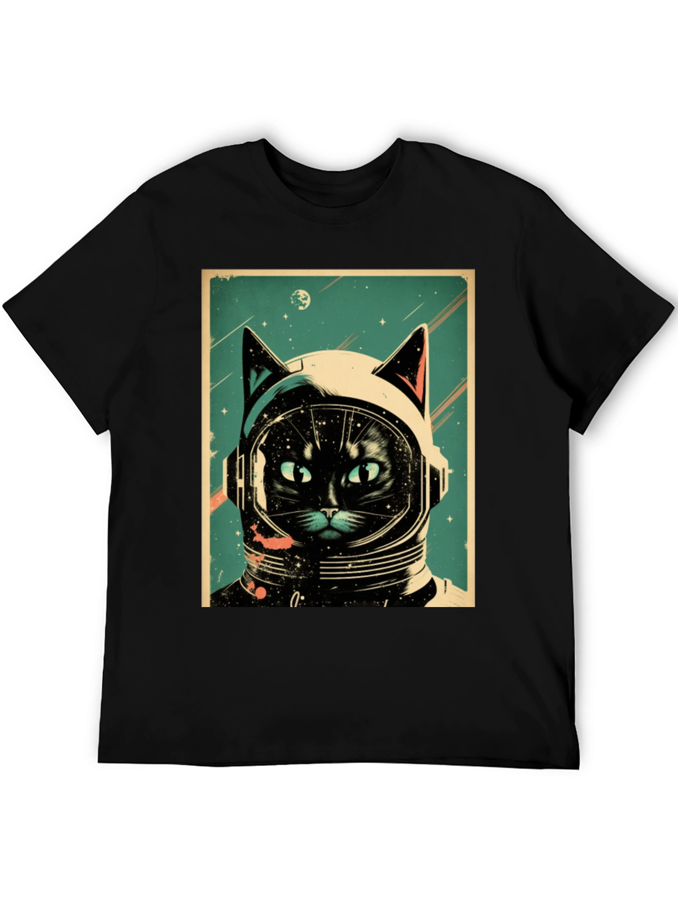 Space Cat T-Shirt: Astronaut Kitty Design
