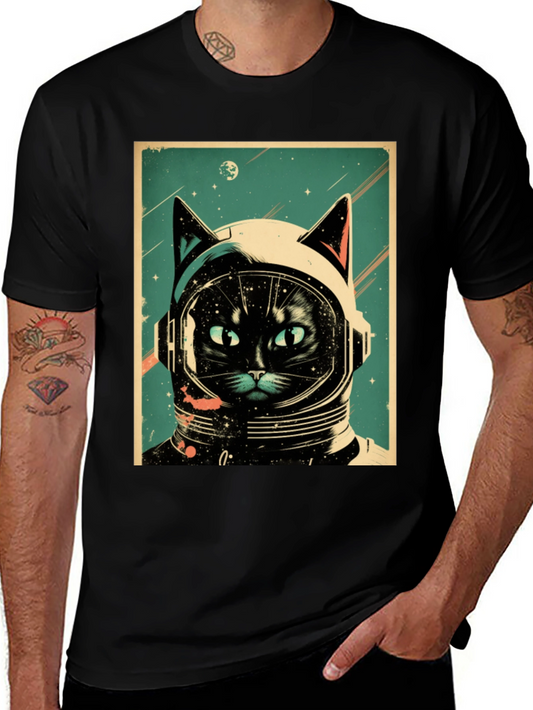 Space Cat T-Shirt: Astronaut Kitty Design