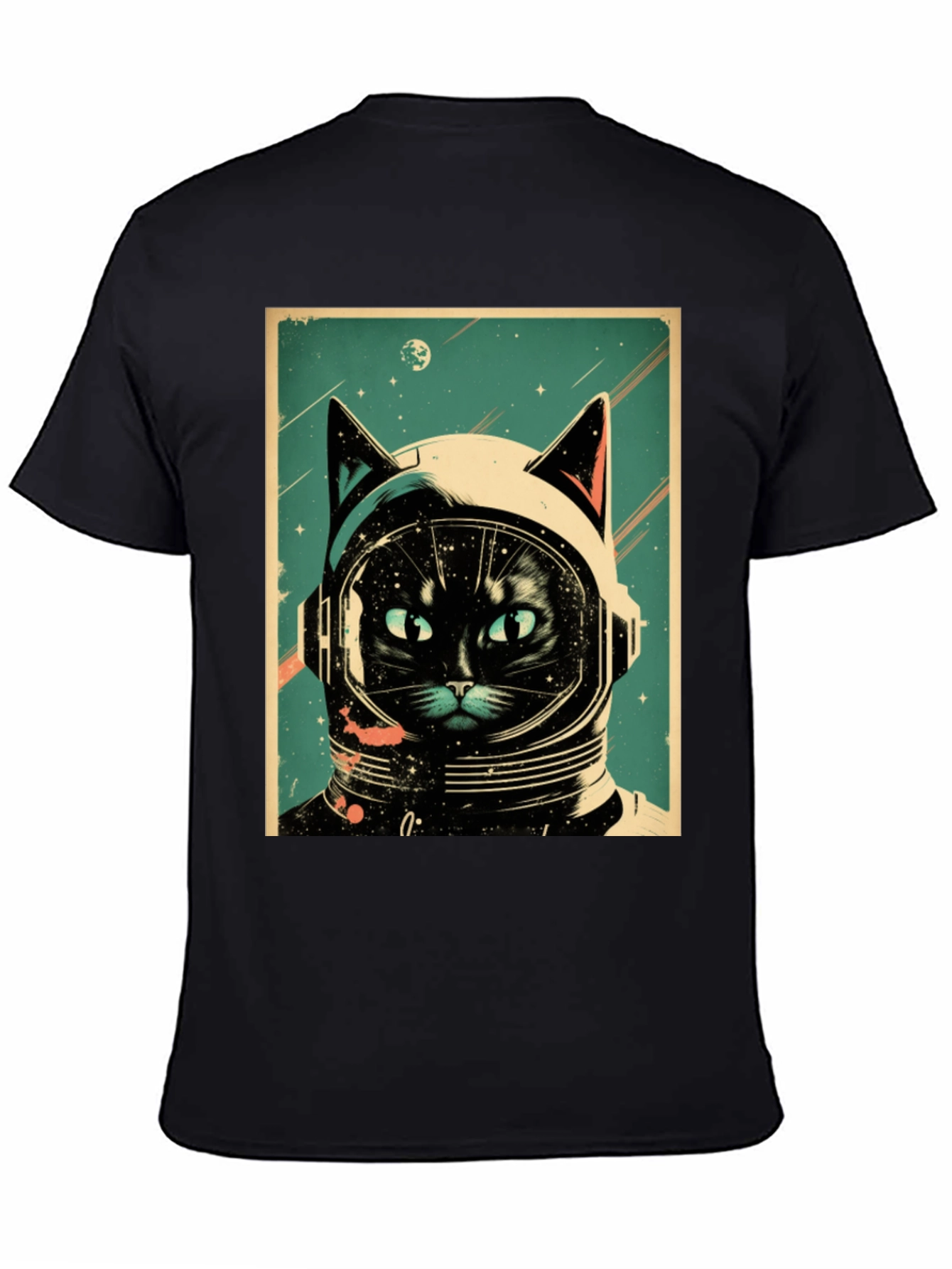 Space Cat T-Shirt: Astronaut Kitty Design