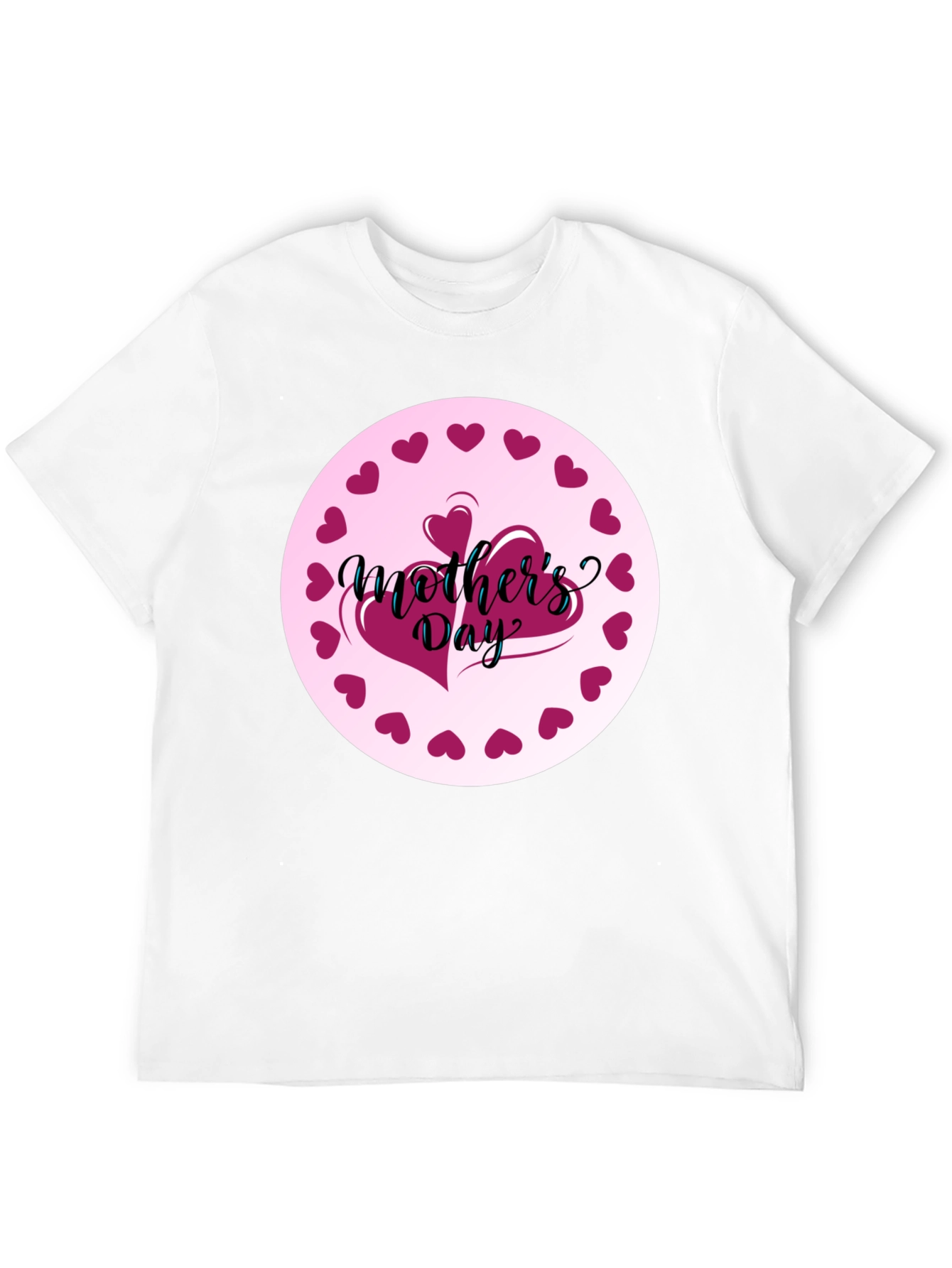Mothers Day Heart T-Shirt - Black