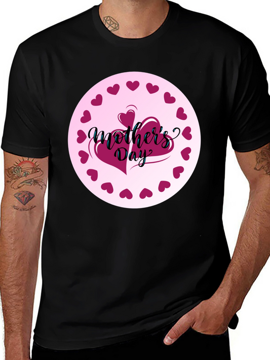 Mothers Day Heart T-Shirt - Black