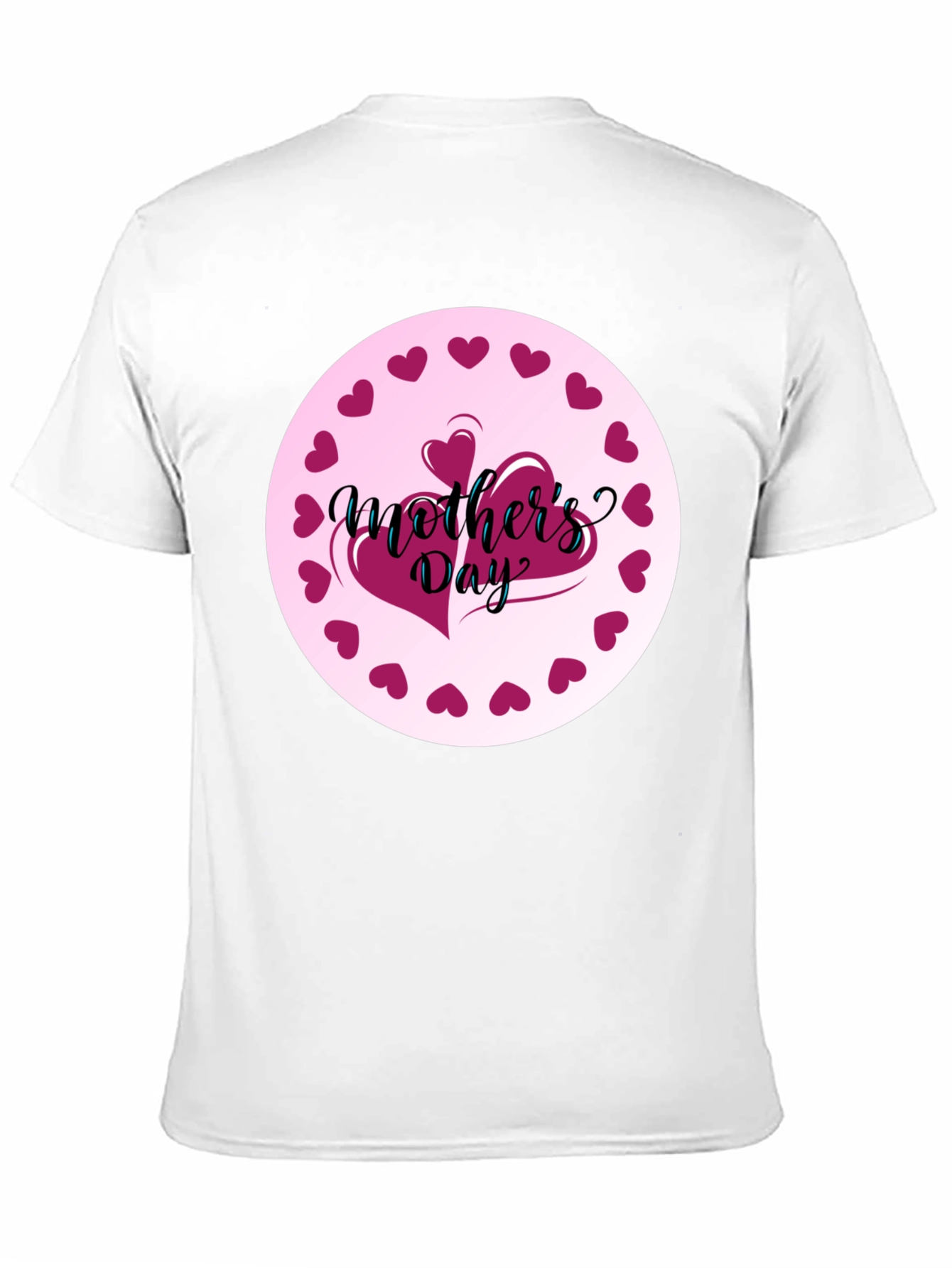 Mothers Day Heart T-Shirt - Black