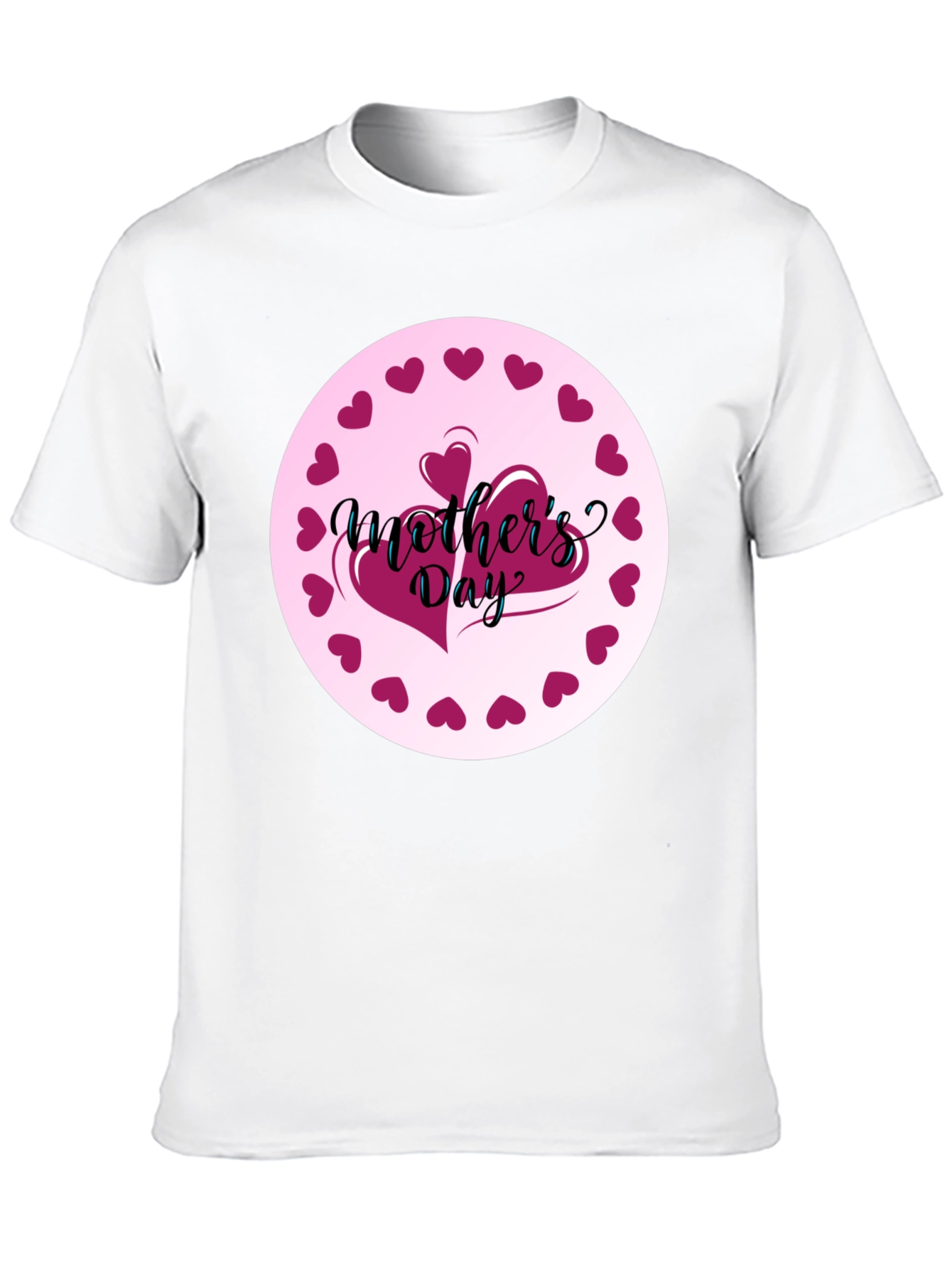 Mothers Day Heart T-Shirt - Black