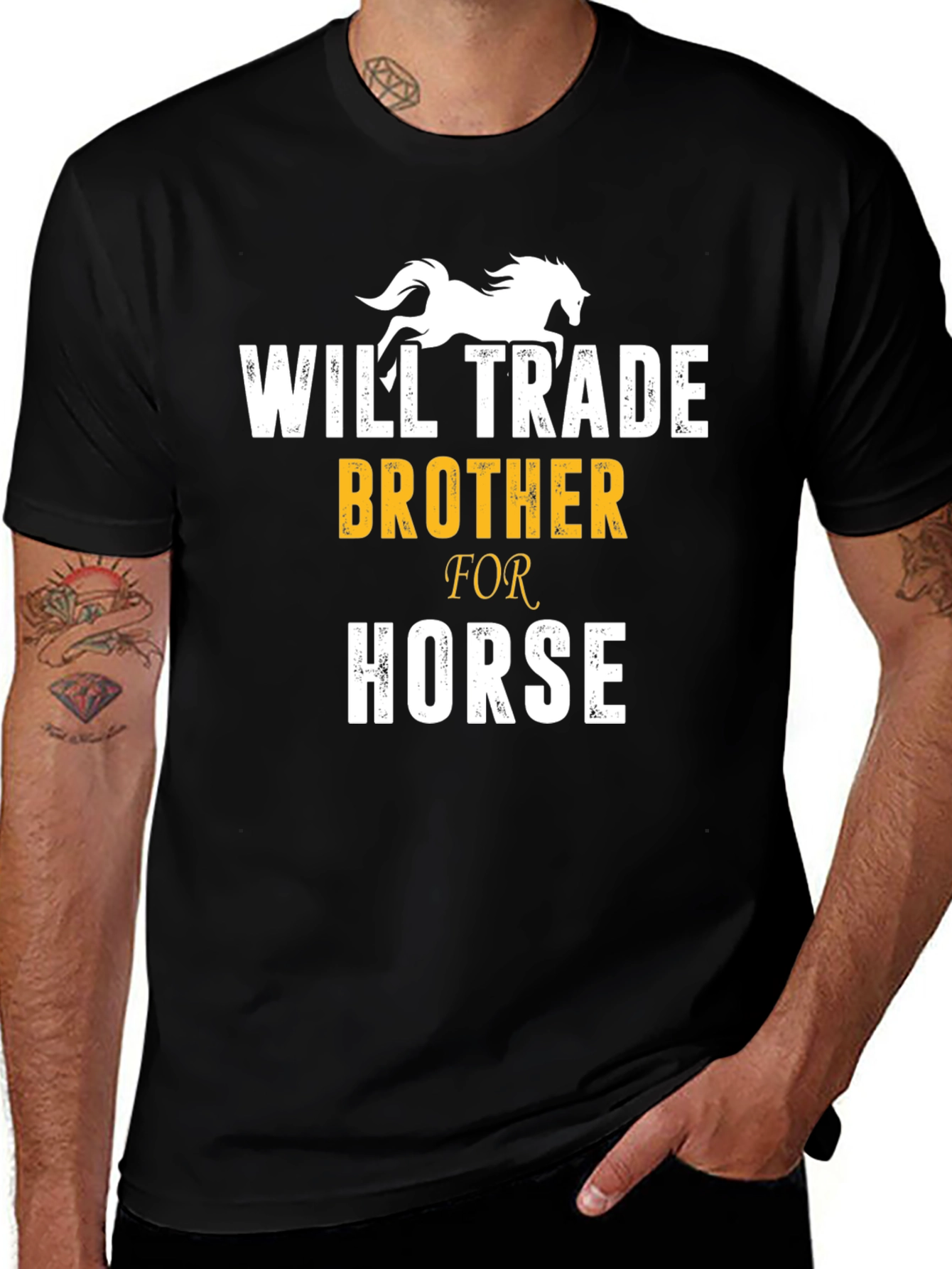 Will Trade Brother for Horse Funny T-Shirt