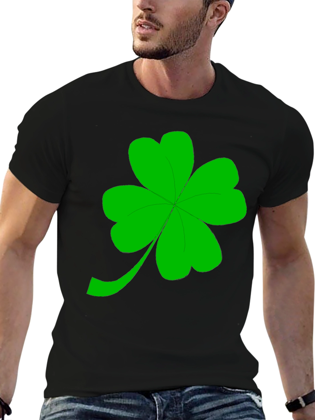 Lucky Shamrock Black T-Shirt