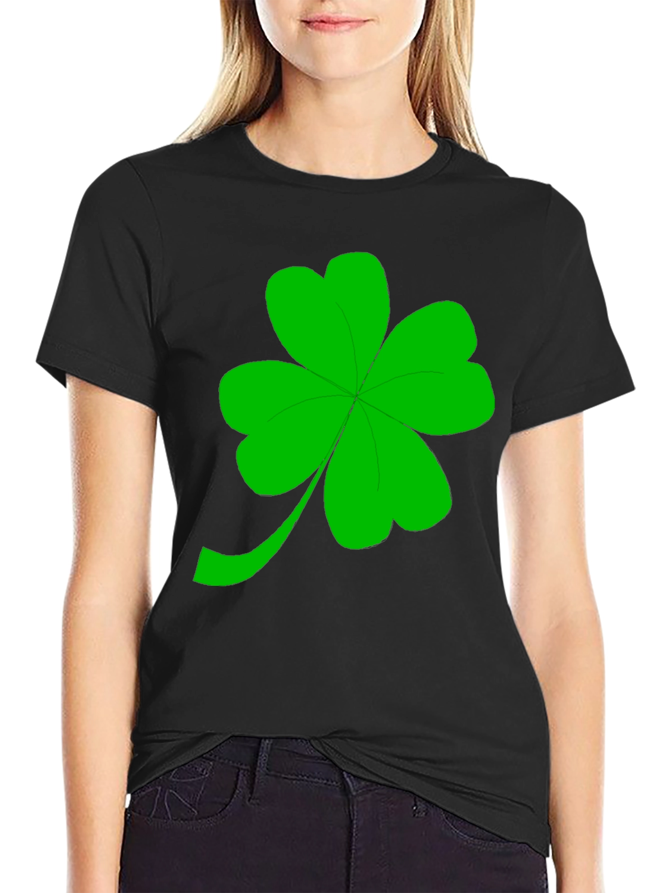Lucky Shamrock Black T-Shirt