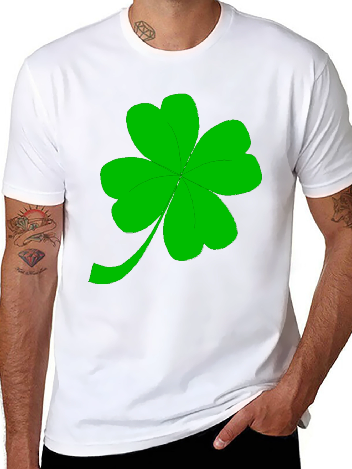 Lucky Shamrock Black T-Shirt