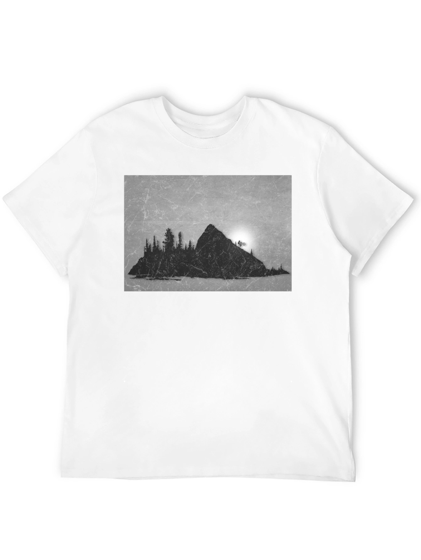 Mountain Biker Graphic Tee - Black Cotton