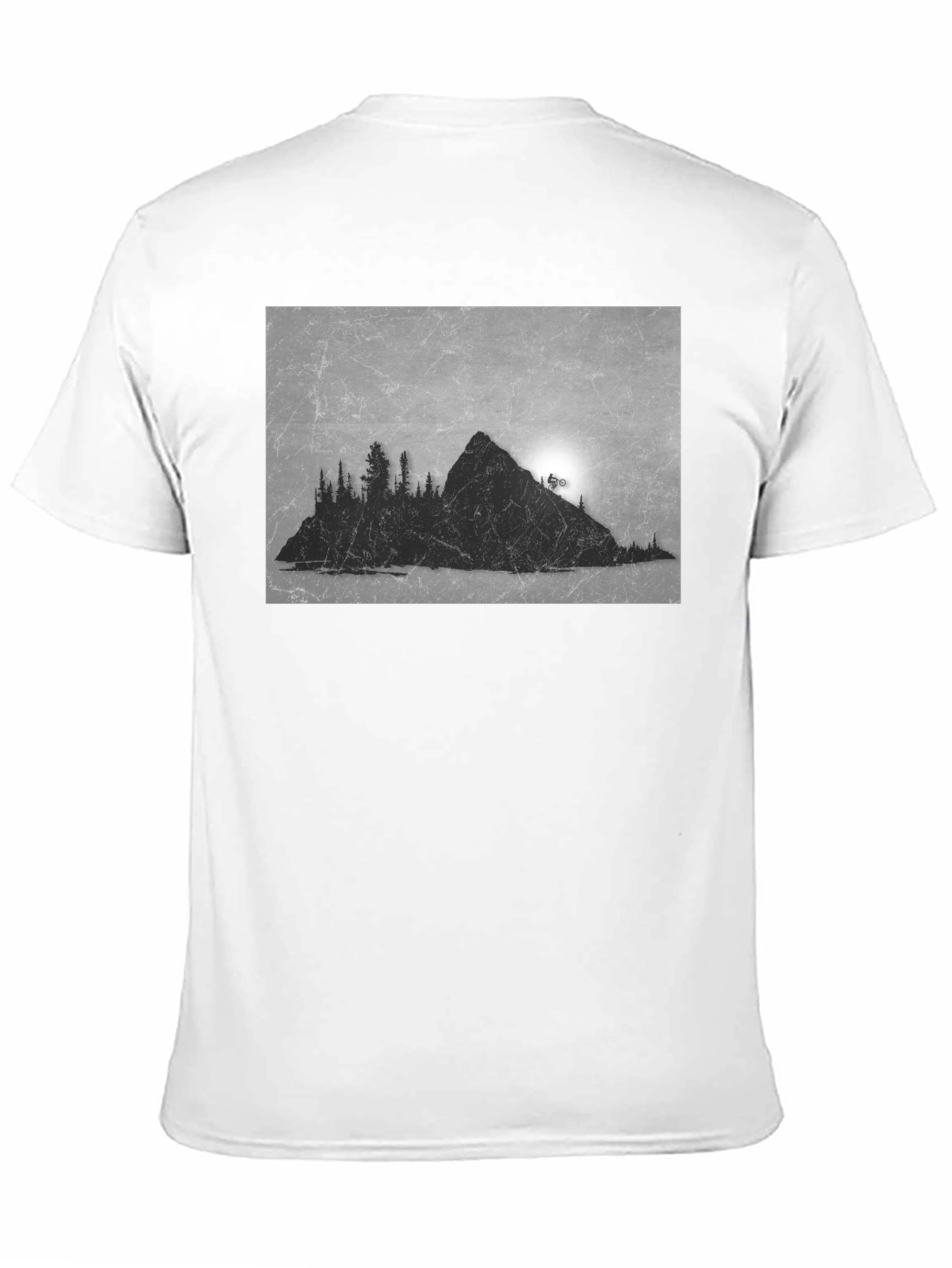 Mountain Biker Graphic Tee - Black Cotton