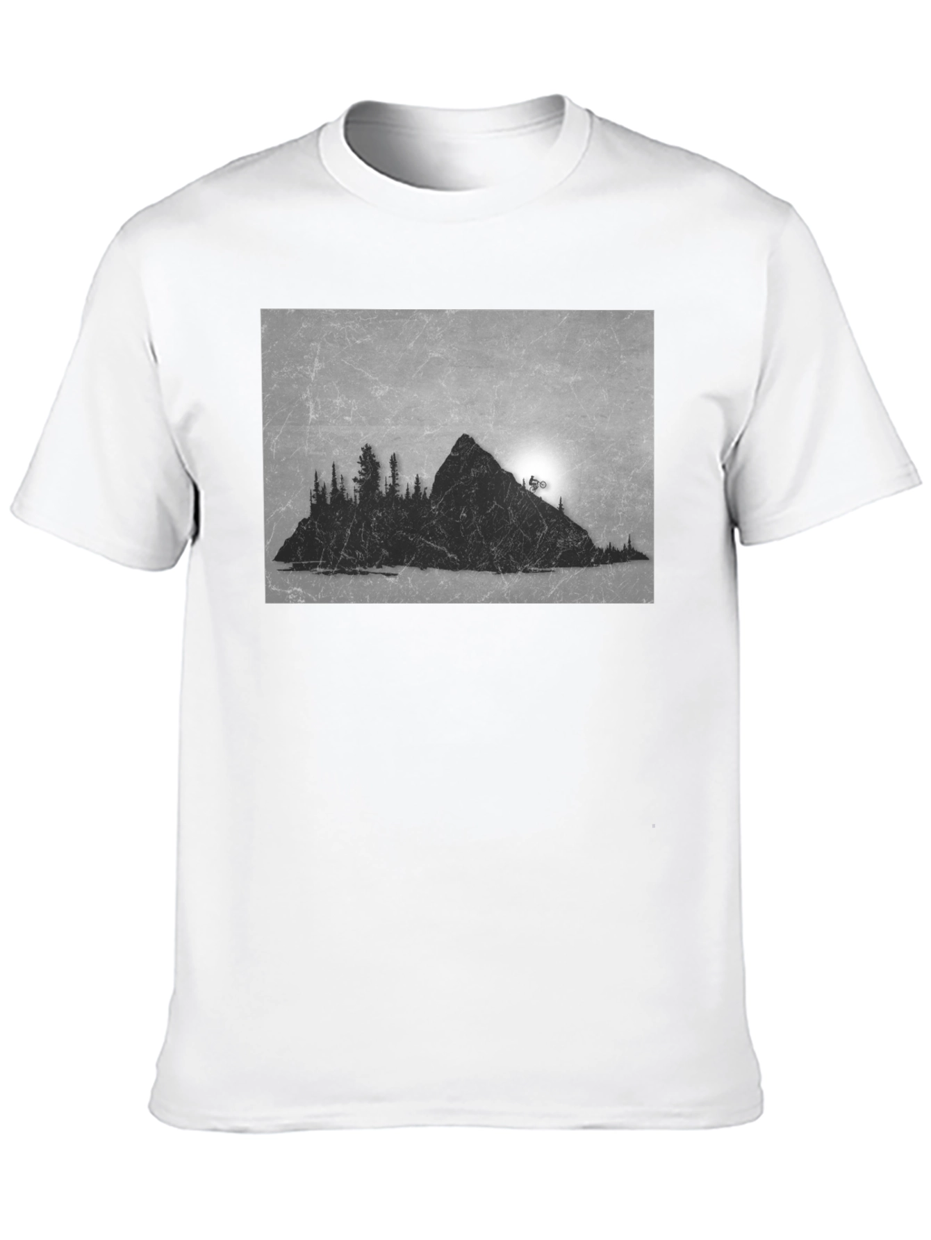 Mountain Biker Graphic Tee - Black Cotton