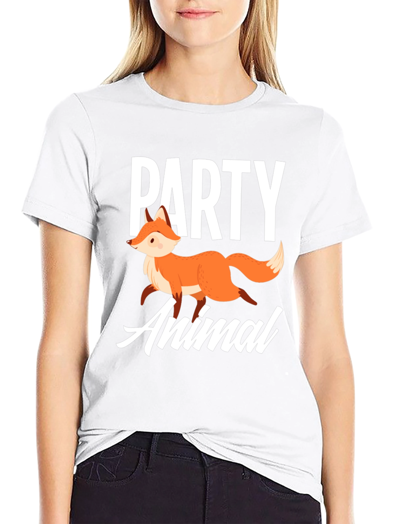 Party Animal Fox Graphic T-Shirt - Unisex