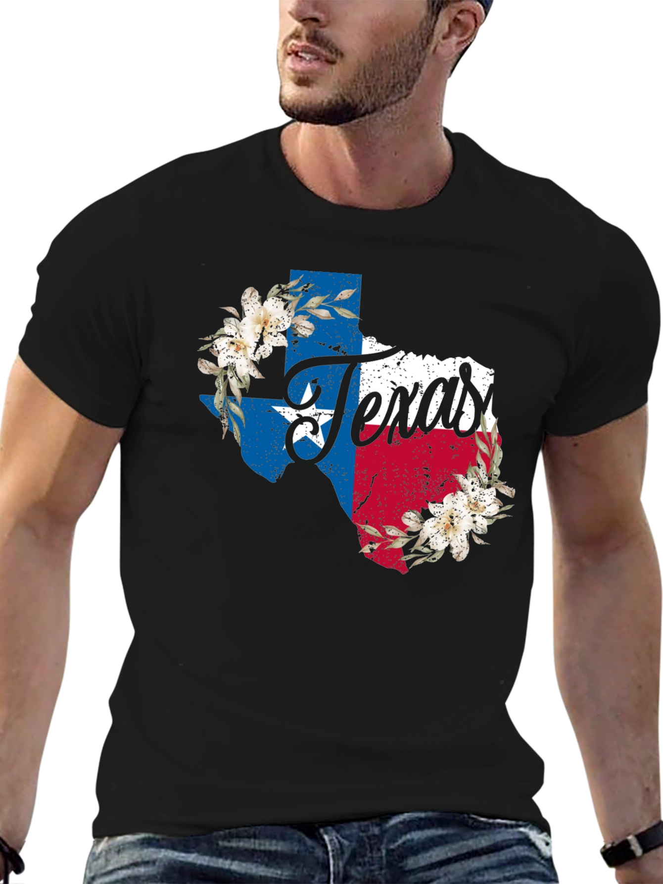 Texas State Pride Floral T-Shirt
