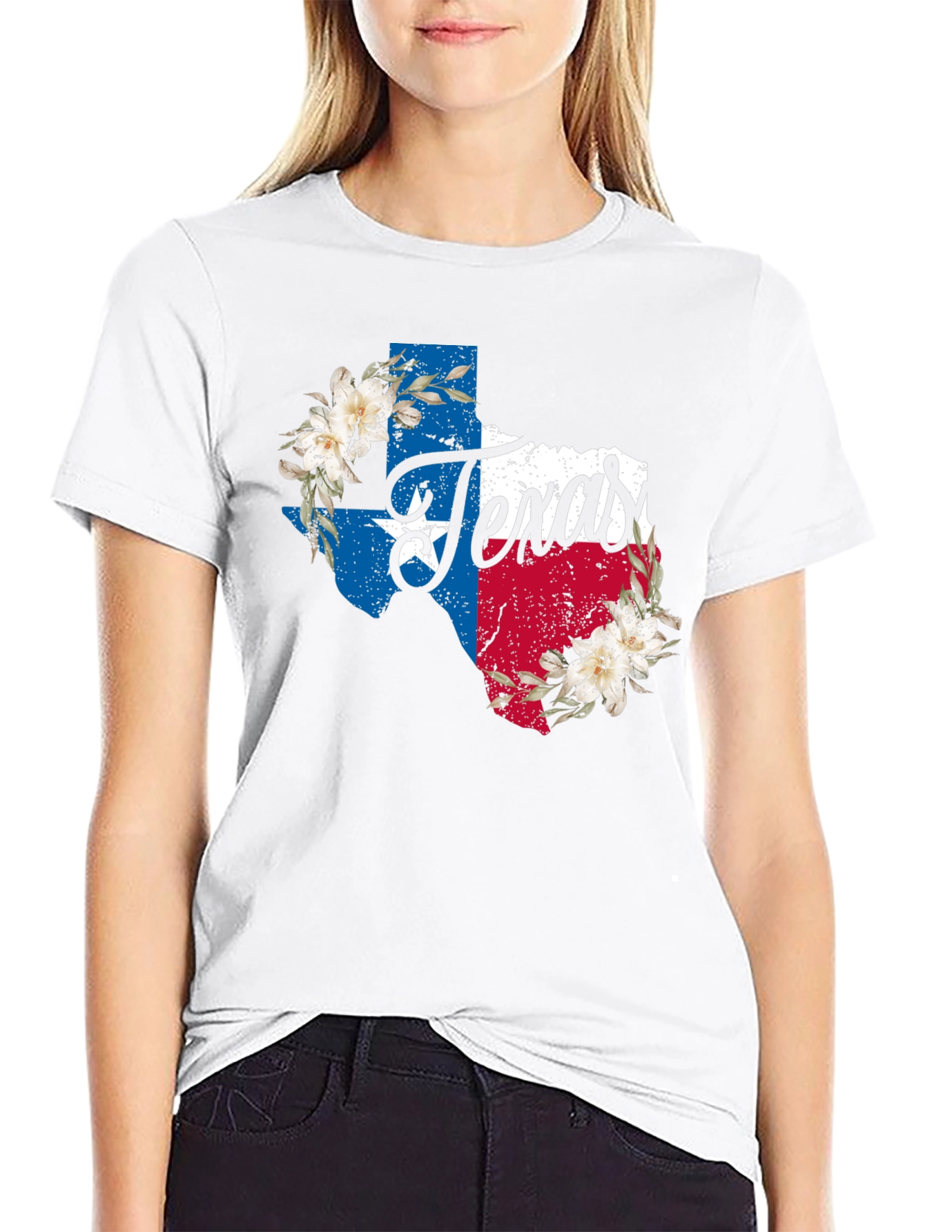Texas State Pride Floral T-Shirt