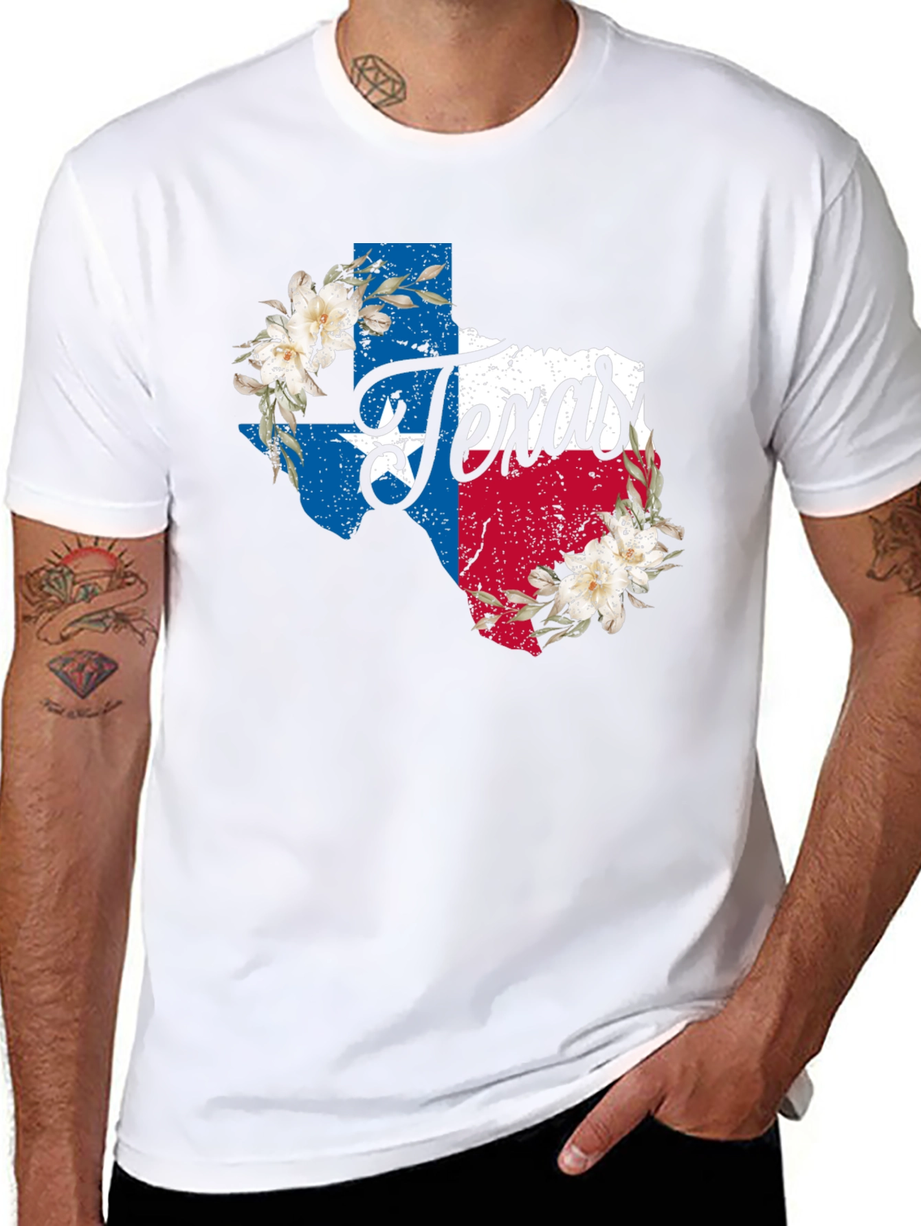 Texas State Pride Floral T-Shirt