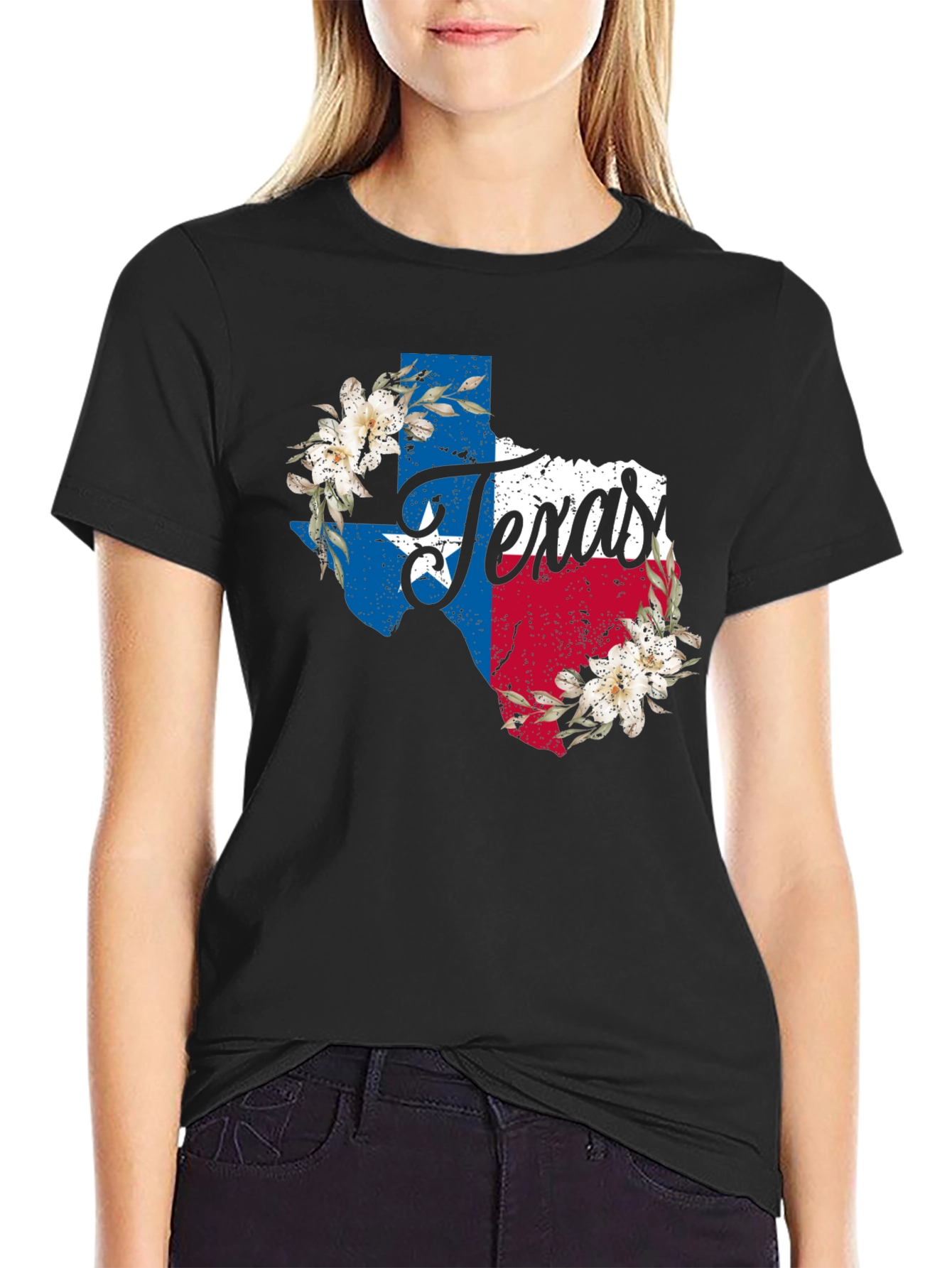 Texas State Pride Floral T-Shirt