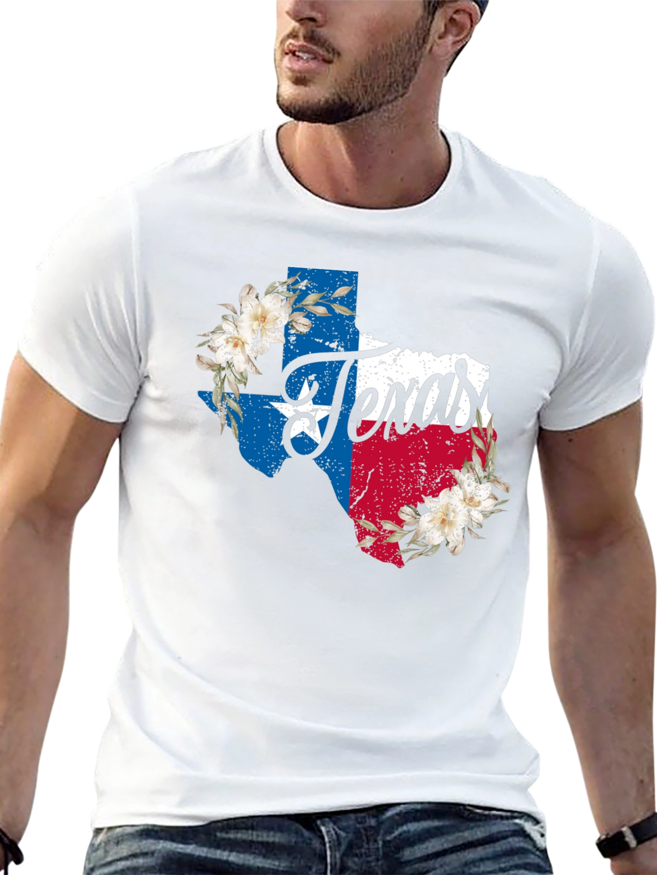 Texas State Pride Floral T-Shirt