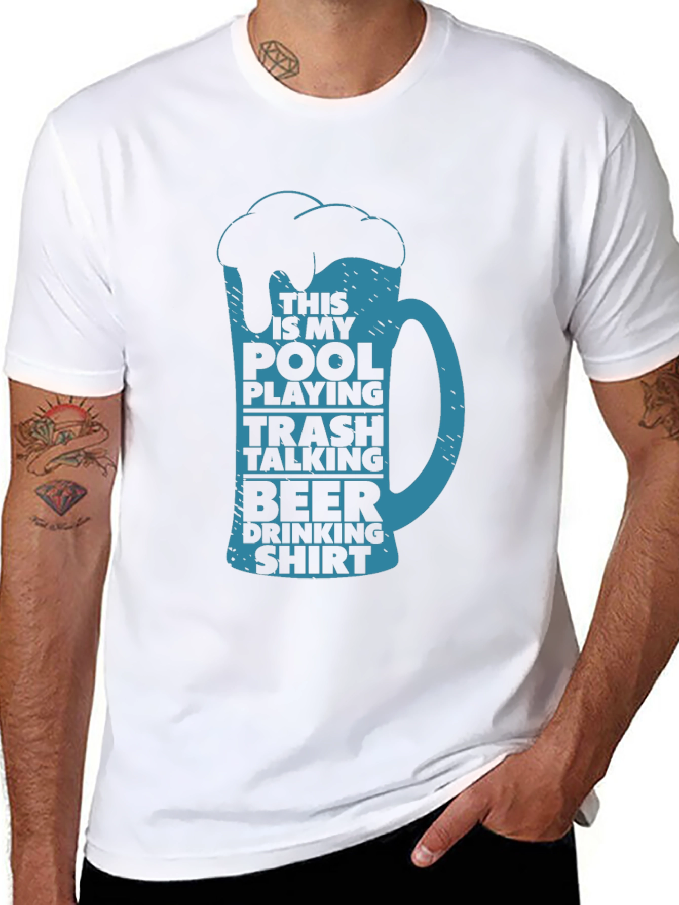 Pool Playing Beer Drinking T-Shirt