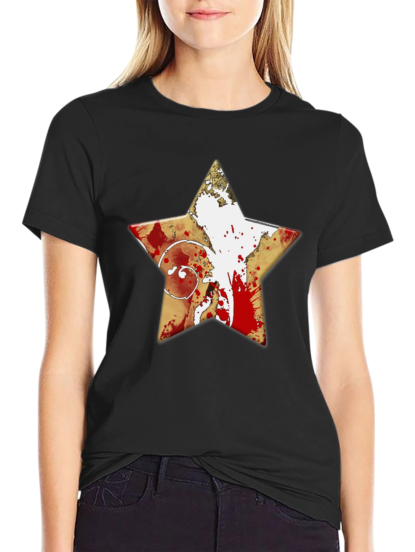Graphic Star T-Shirt - Distressed Print