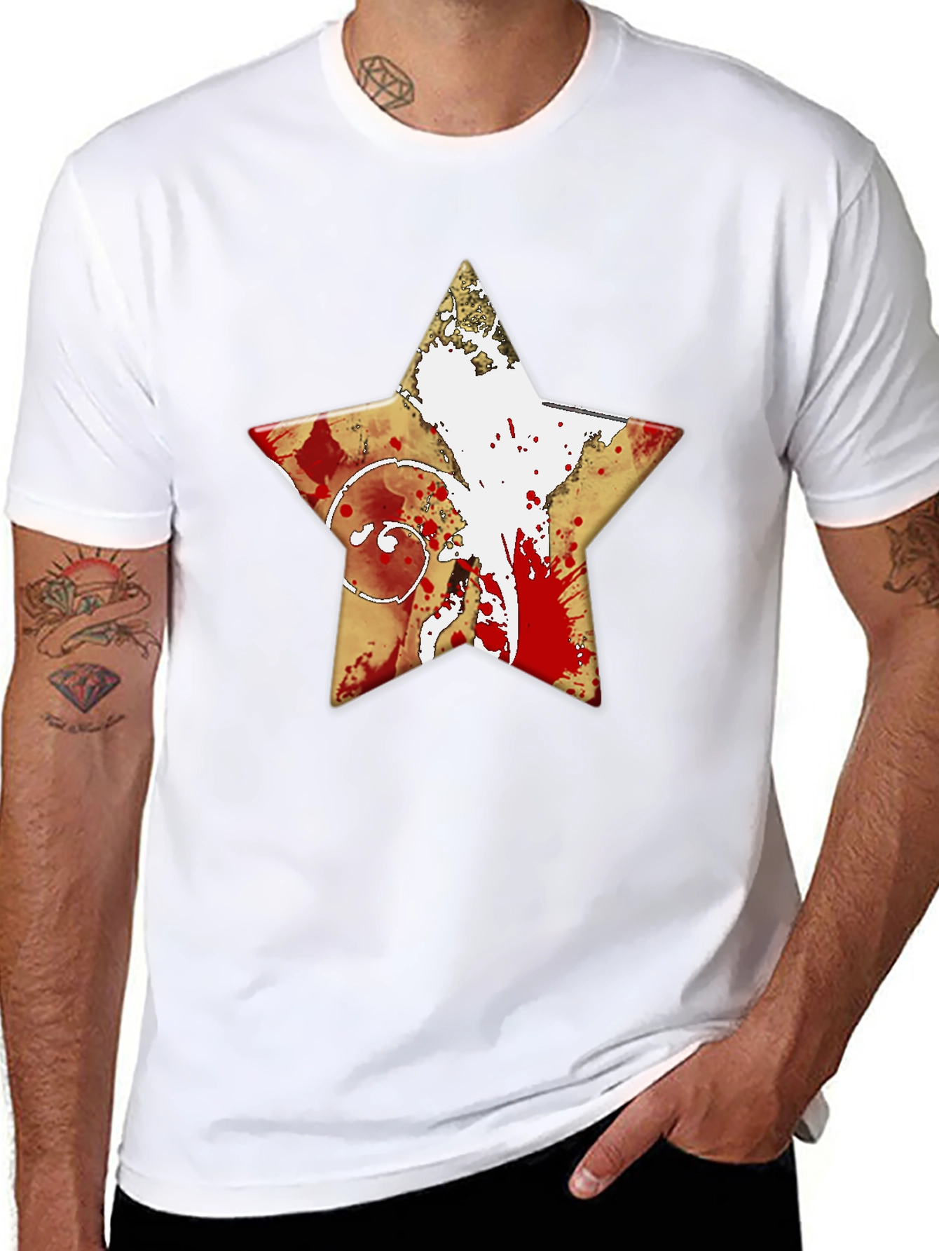 Graphic Star T-Shirt - Distressed Print