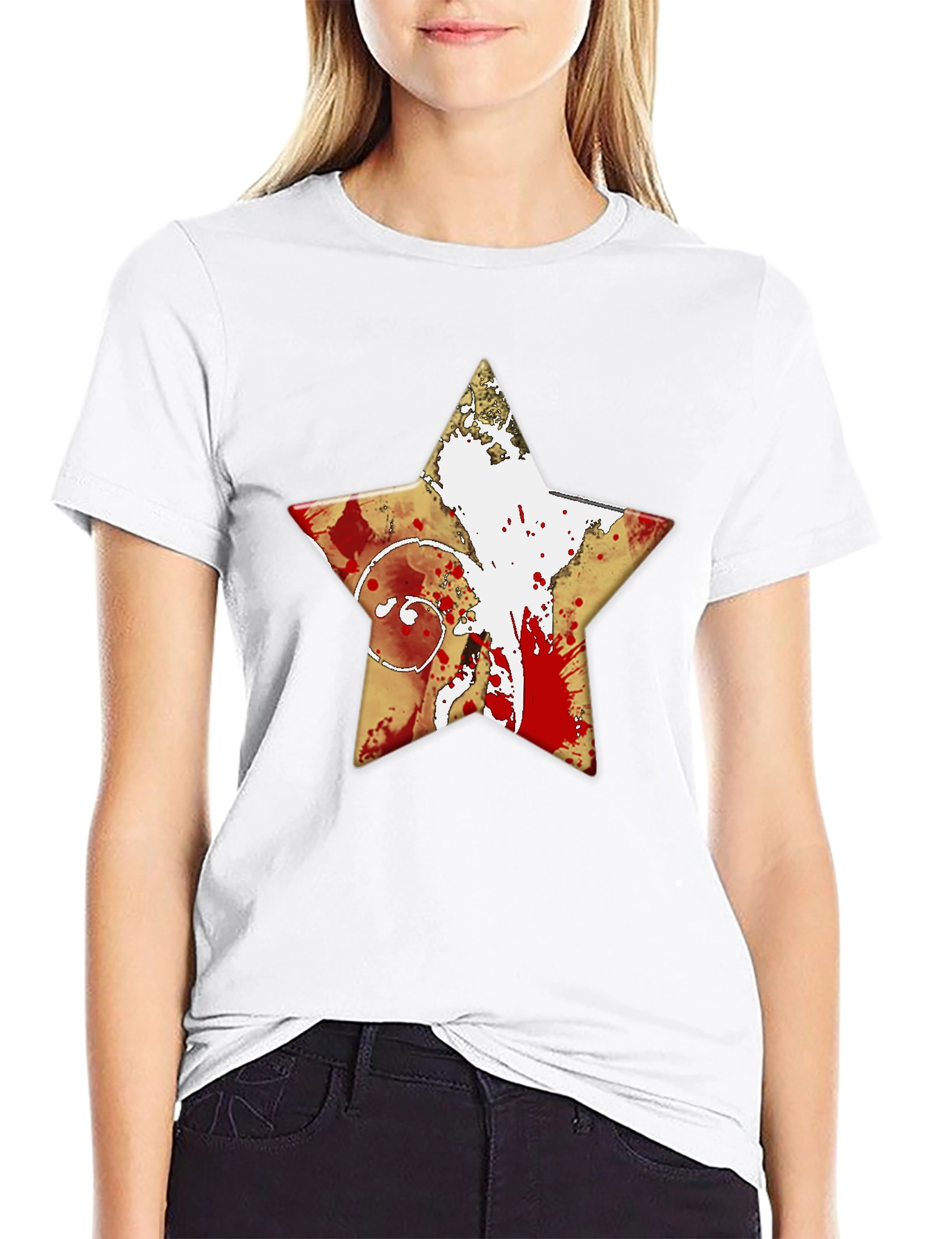 Graphic Star T-Shirt - Distressed Print