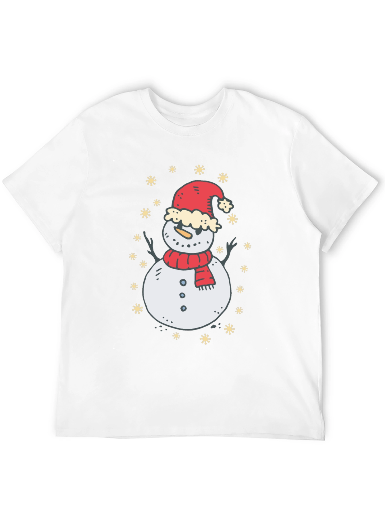 Festive Snowman Graphic T-Shirt